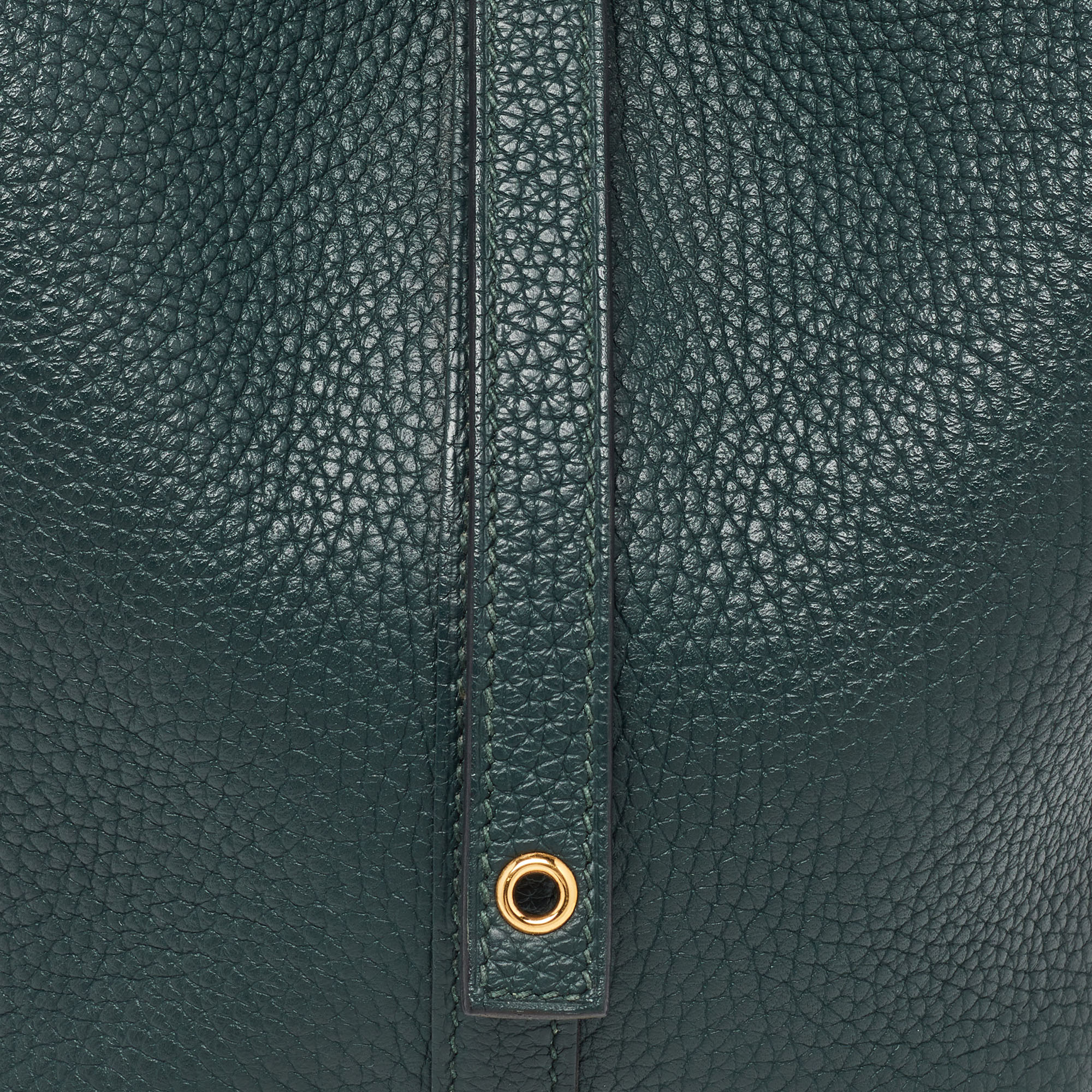 Hermes Vert Cypress Taurillon Clemence Leather Picotin Lock 18 Bag