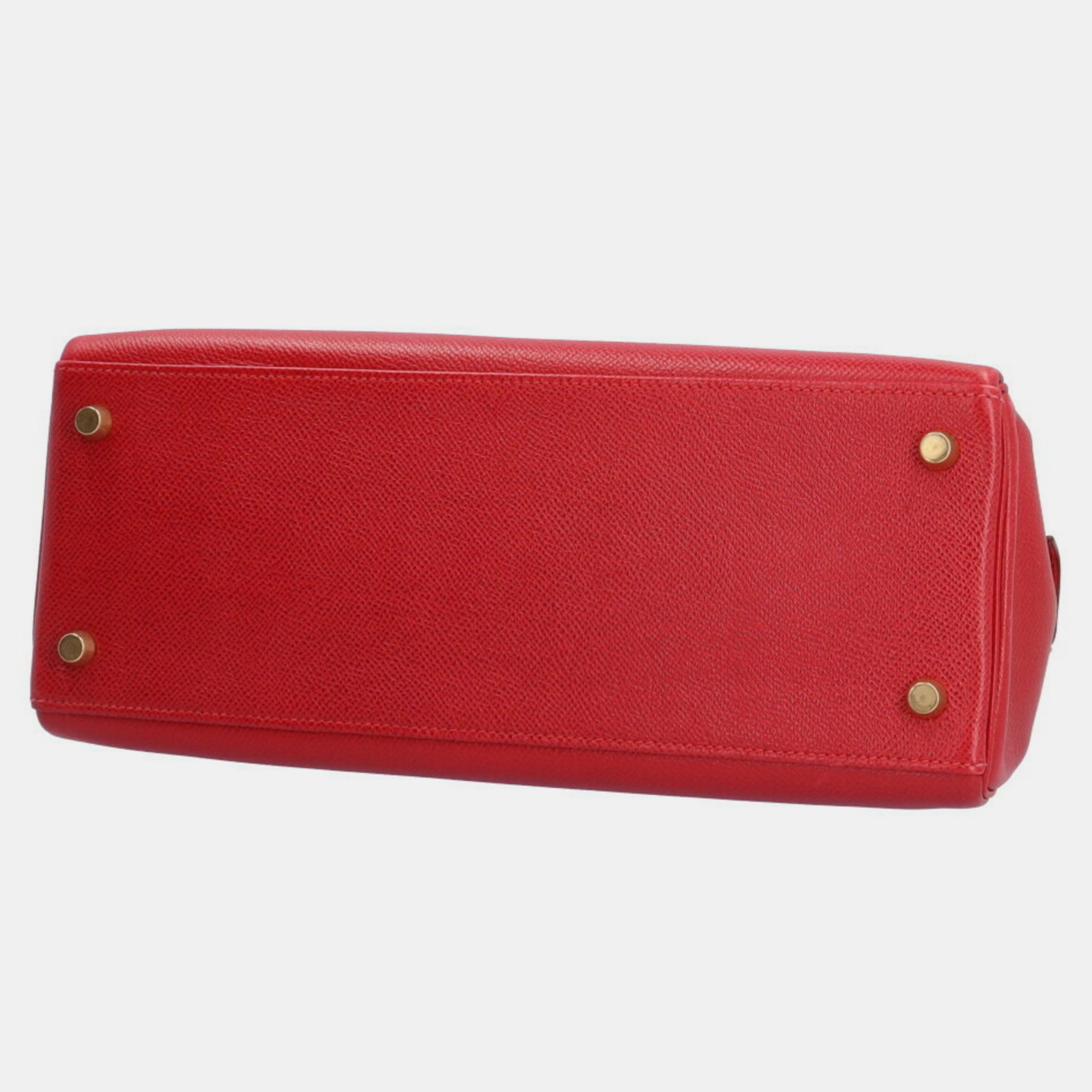 Hermes Kelly 28 Shoulder Bag Leather Red Ladies