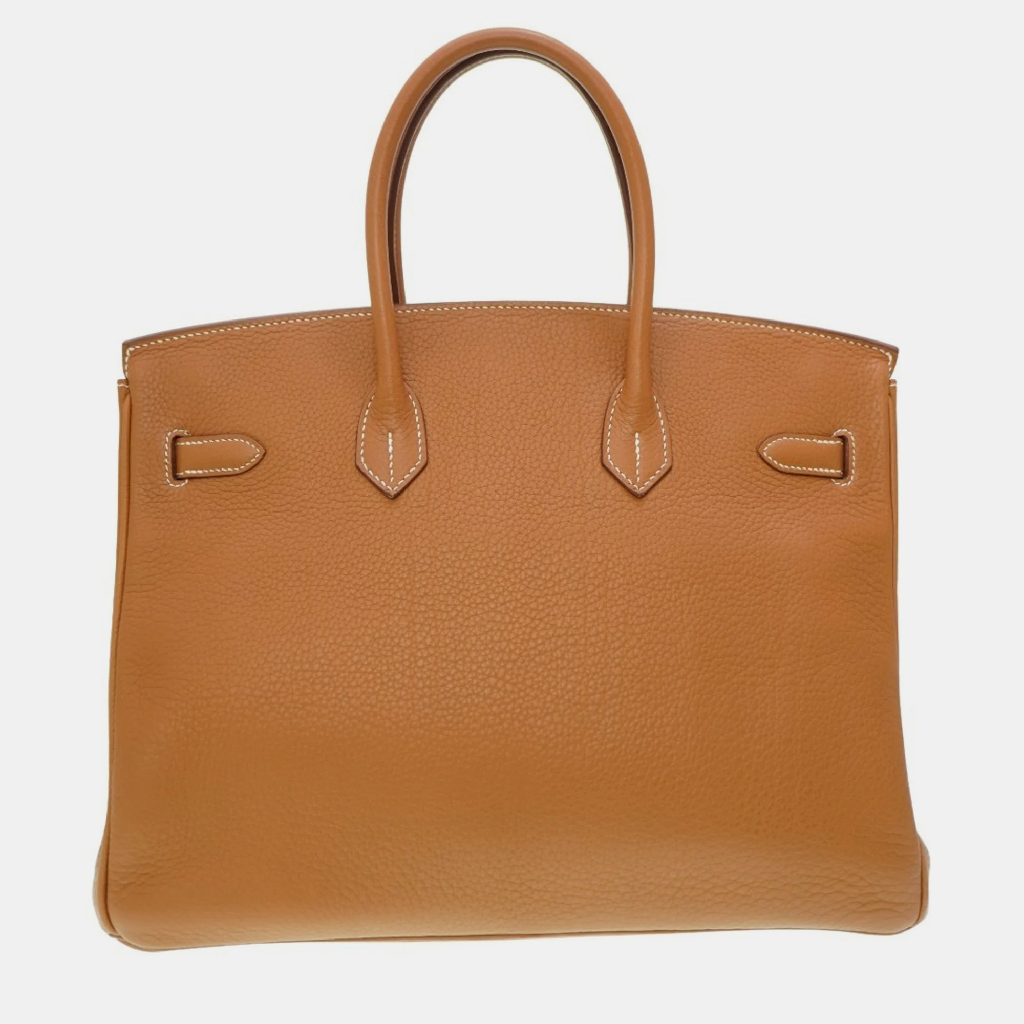 Hermes Birkin 35 Handbag Taurillon Clemence Gold L Engraved Ladies