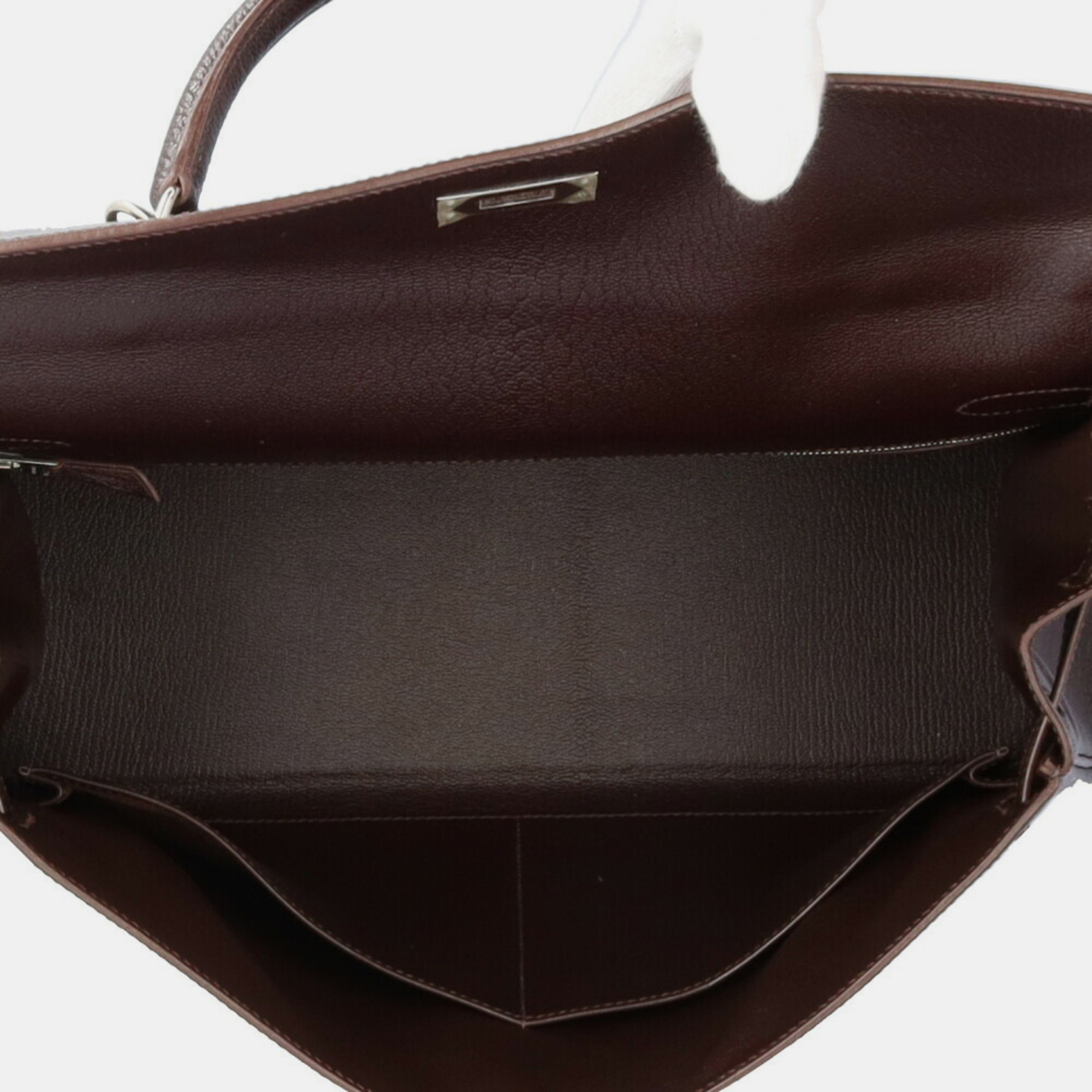 Hermes Kelly 32 Shoulder Bag Leather Brown Ladies