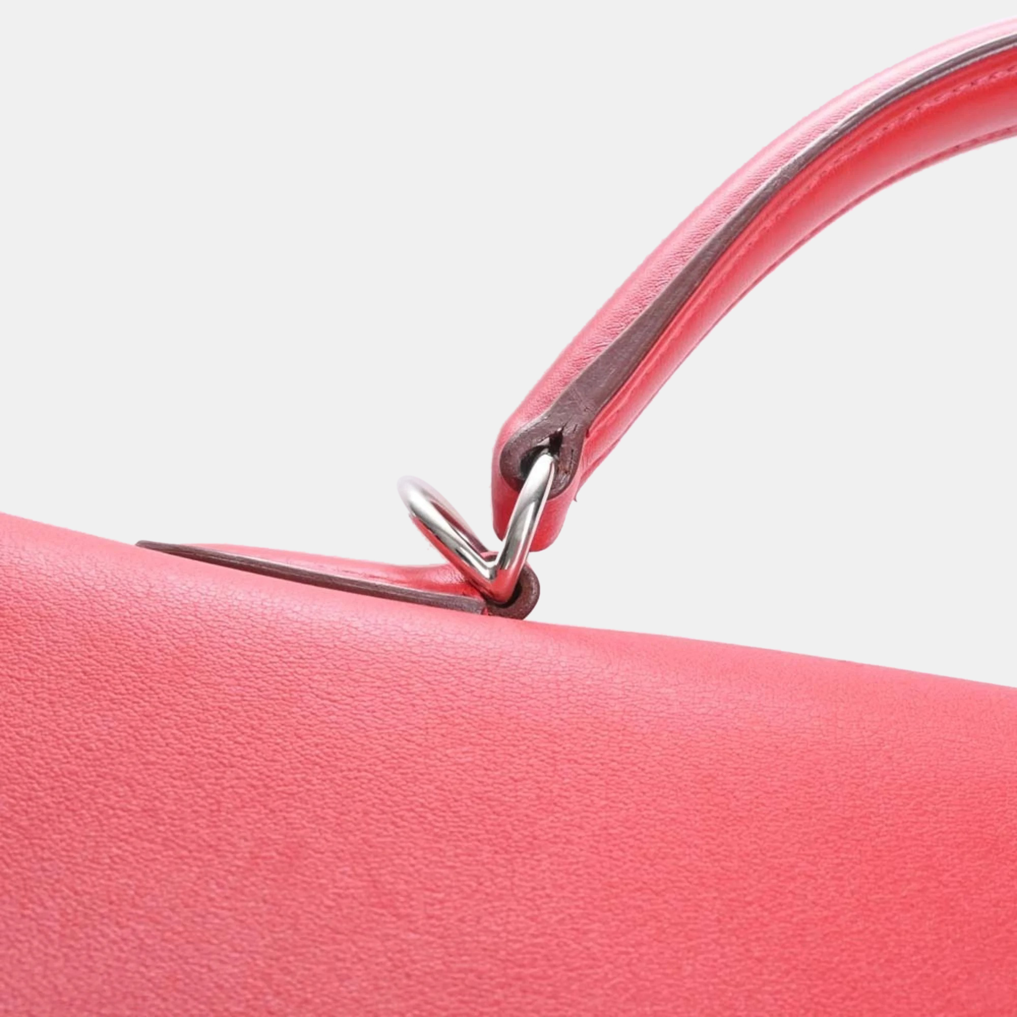 HERMES Swift Kelly Raki 35 Handbag Red Ladies