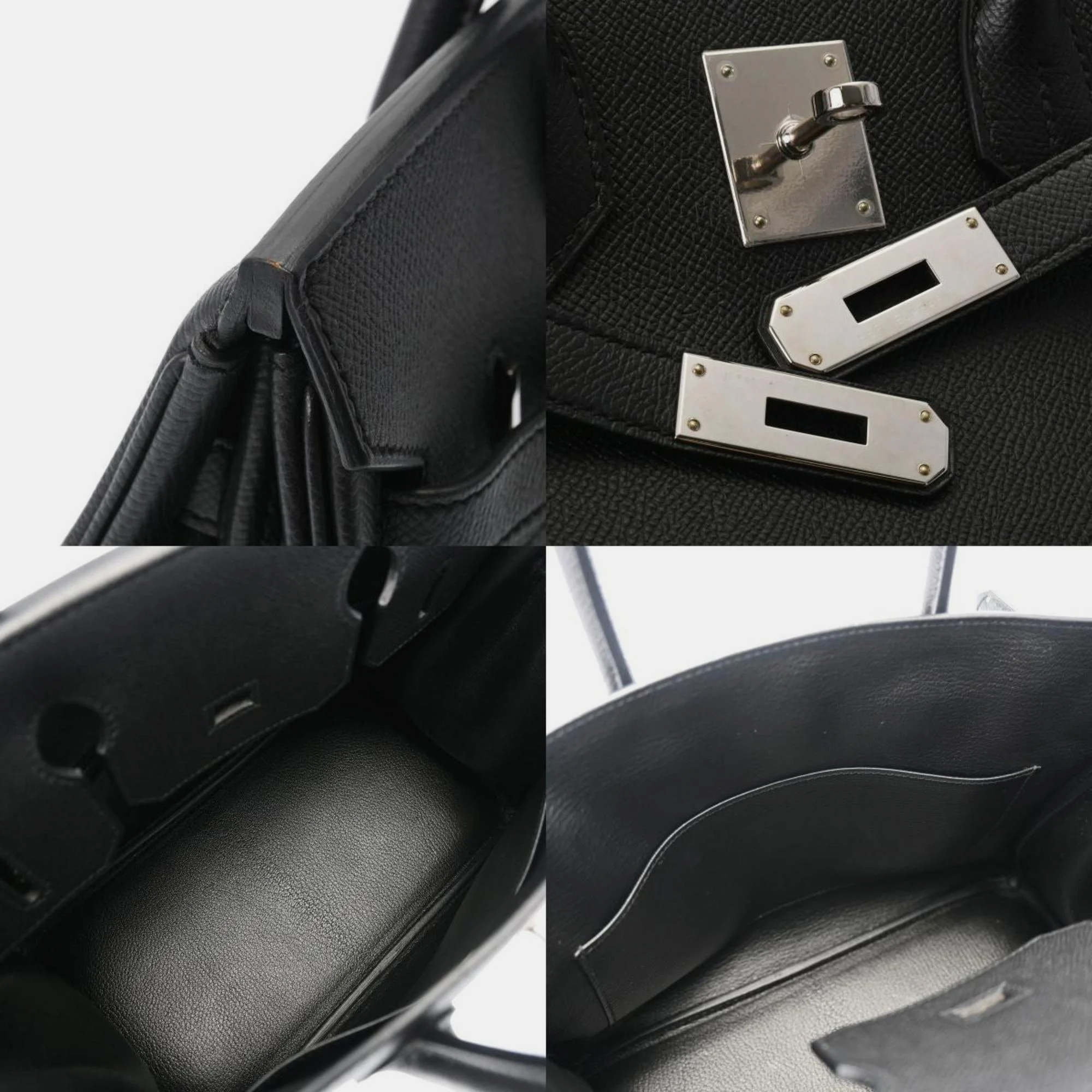 HERMES Birkin 30 Black X Stamped (around 2016) Ladies Vaux Epson Handbag