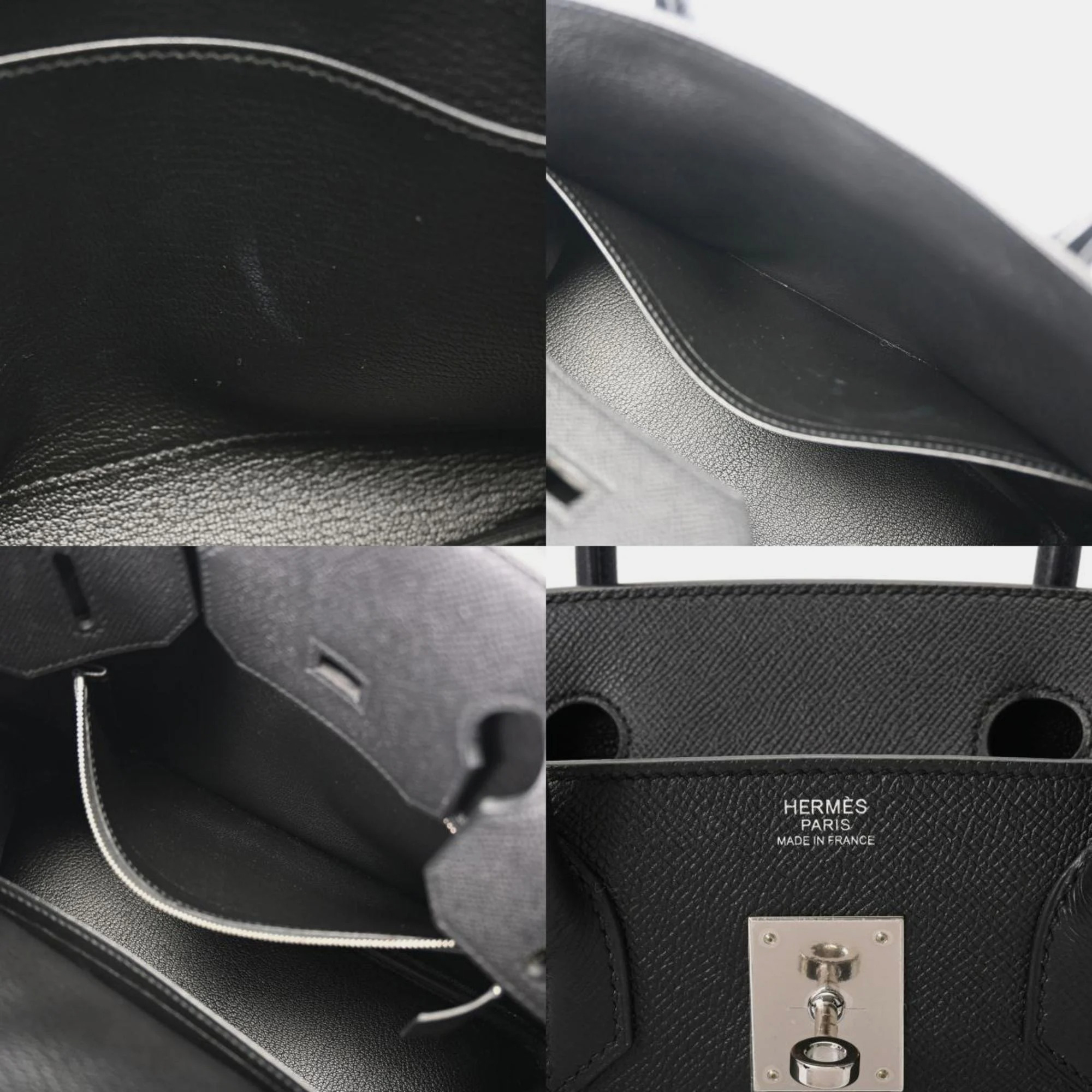 HERMES Birkin 30 Black X Stamped (around 2016) Ladies Vaux Epson Handbag
