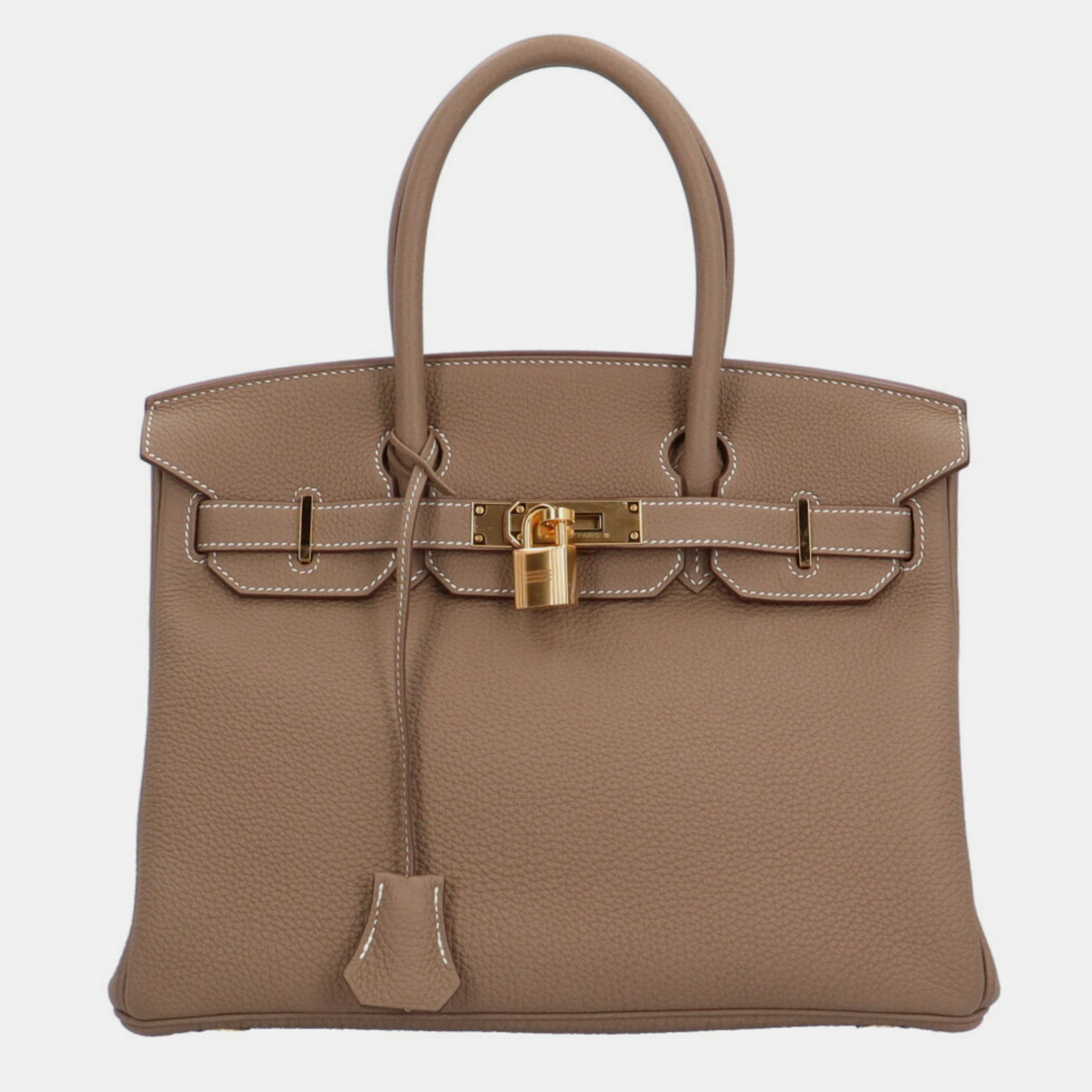 Hermes birkin 30 handbag togo brown women's