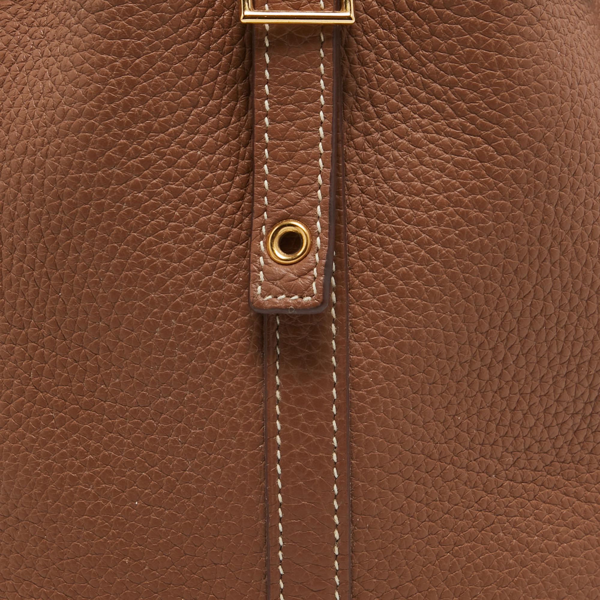 Hermes Gold Togo Leather Picotin Lock 18 Bag