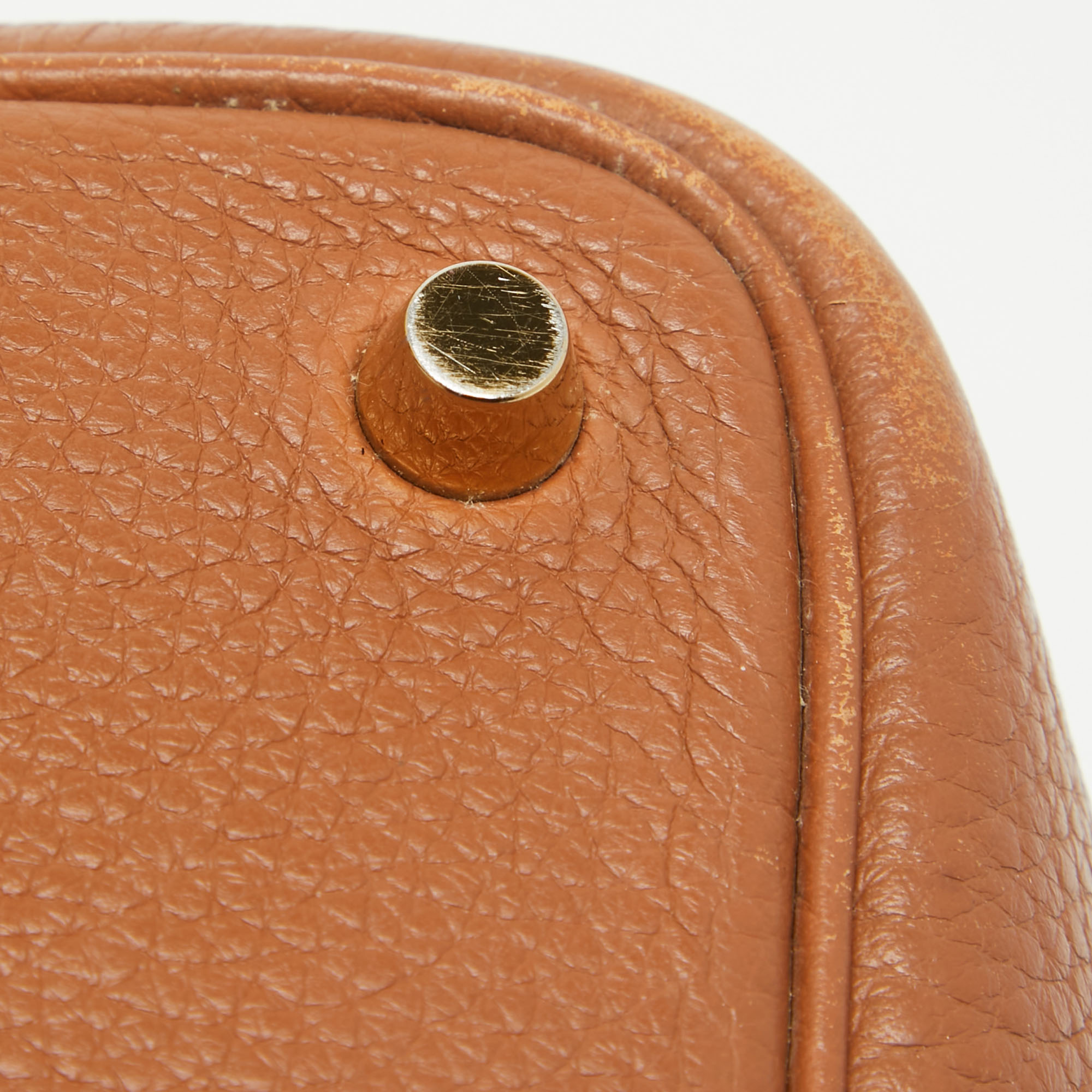 Hermes Gold Togo Leather Picotin Lock 18 Bag