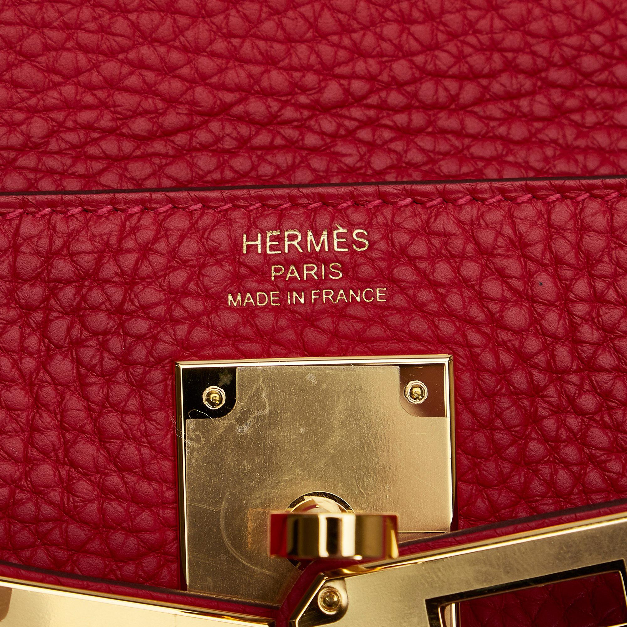Hermes Red 2023 Taurillon Clemence Kelly 28