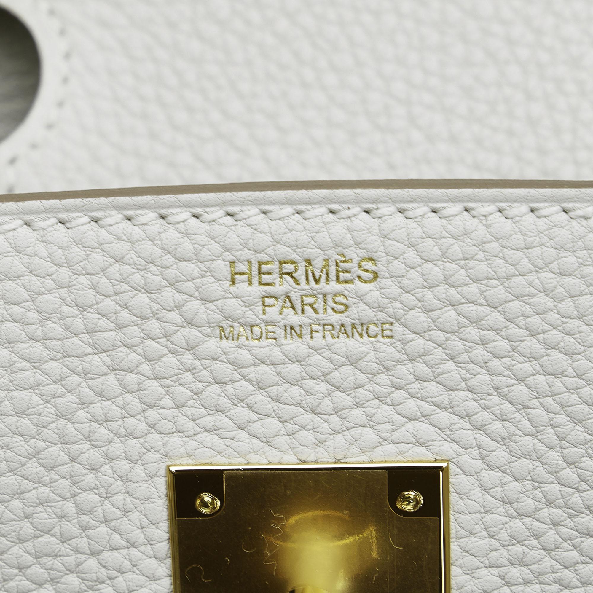 Hermes White 2023 Togo Birkin 30