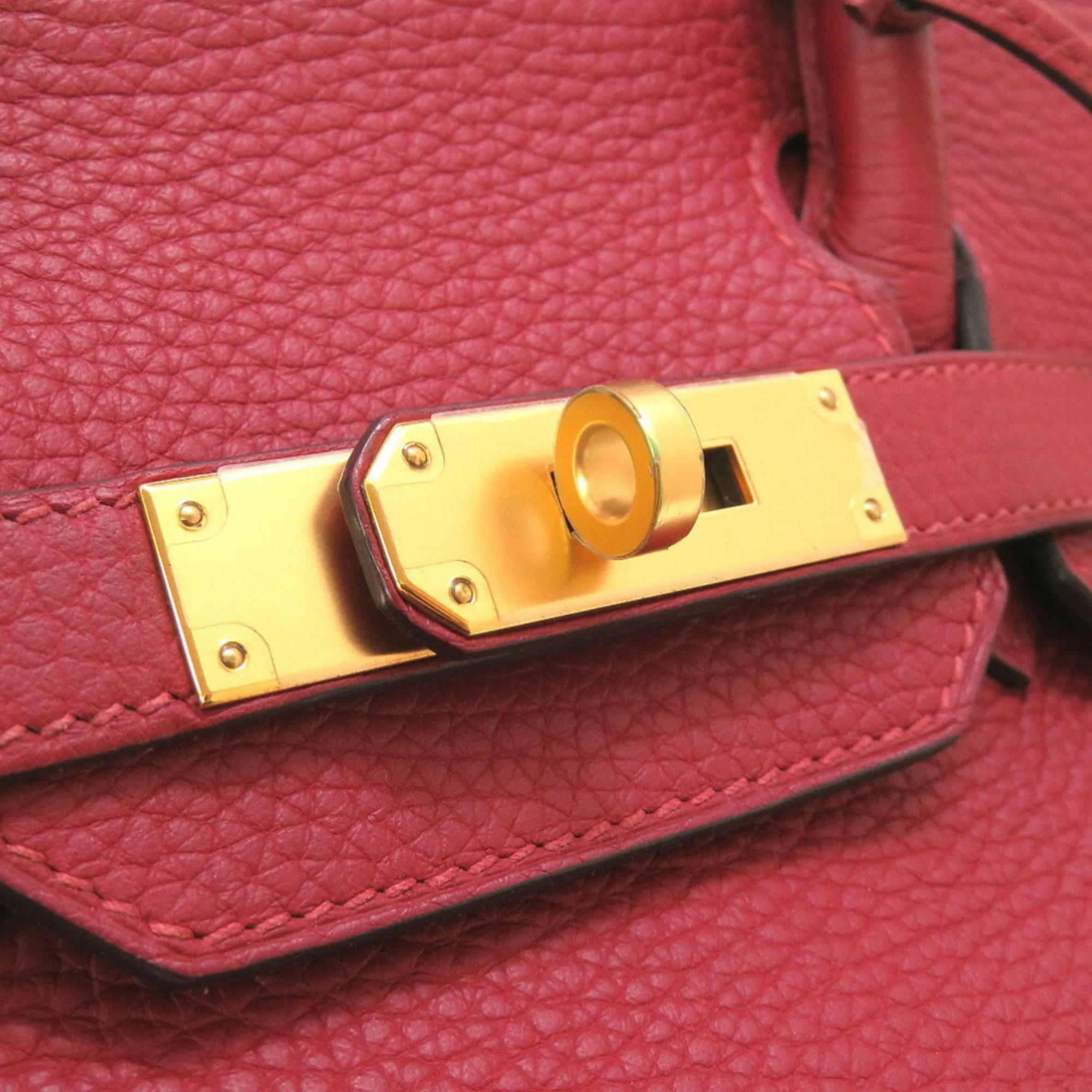 Hermes Birkin 30 Taurillon Clemence Rouge Grena X Stamp (made In 2016) Handbag Bag Red 0157 HERMES