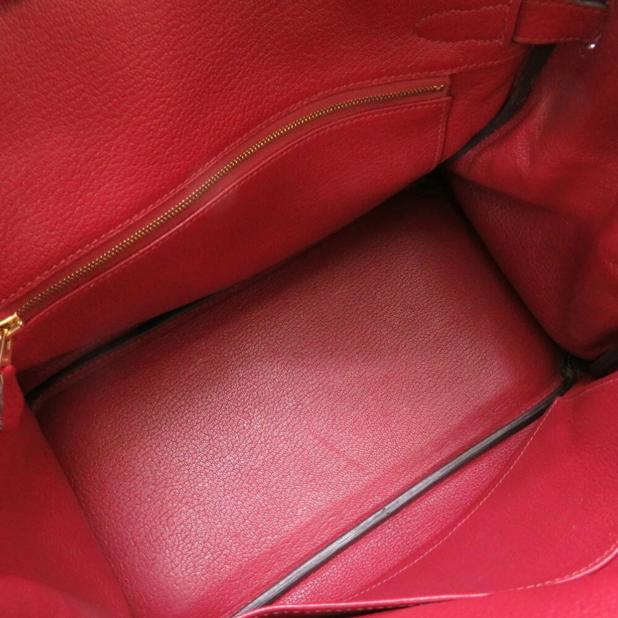 Hermes Birkin 30 Taurillon Clemence Rouge Grena X Stamp (made In 2016) Handbag Bag Red 0157 HERMES