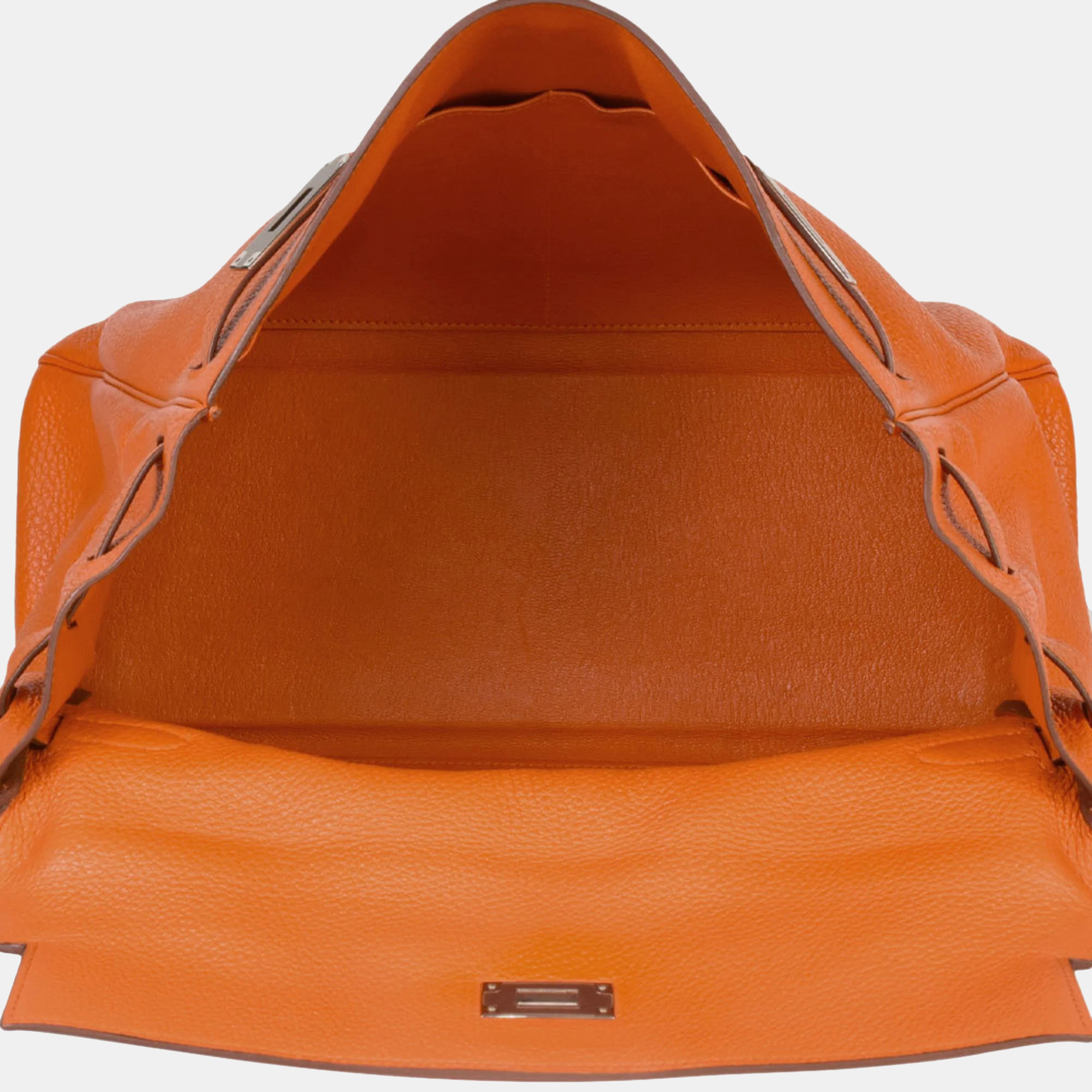 HERMES Kelly 35 Inner Stitch Orange Togo â–¡Q Stamp (Manufactured In 2013) Handbag
