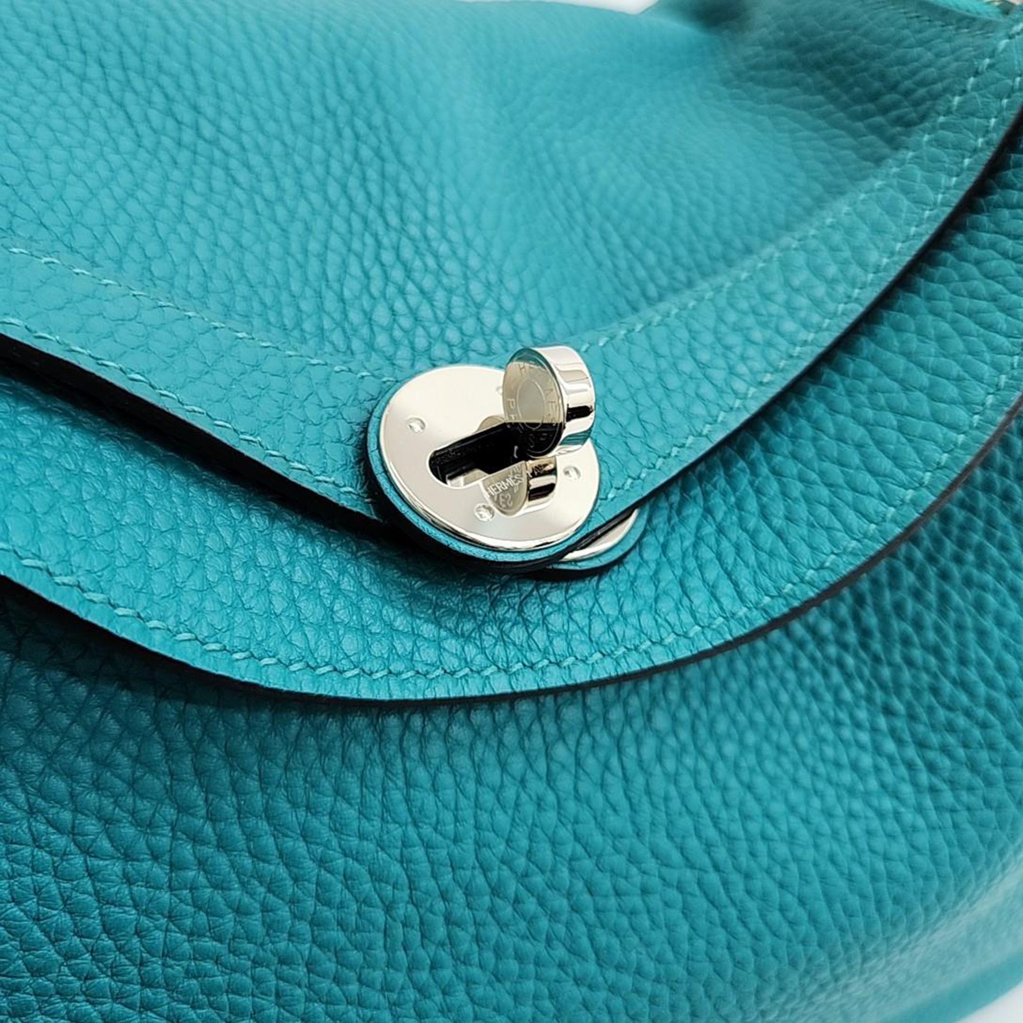 Hermes Blue Leather Lindy 30 (X)