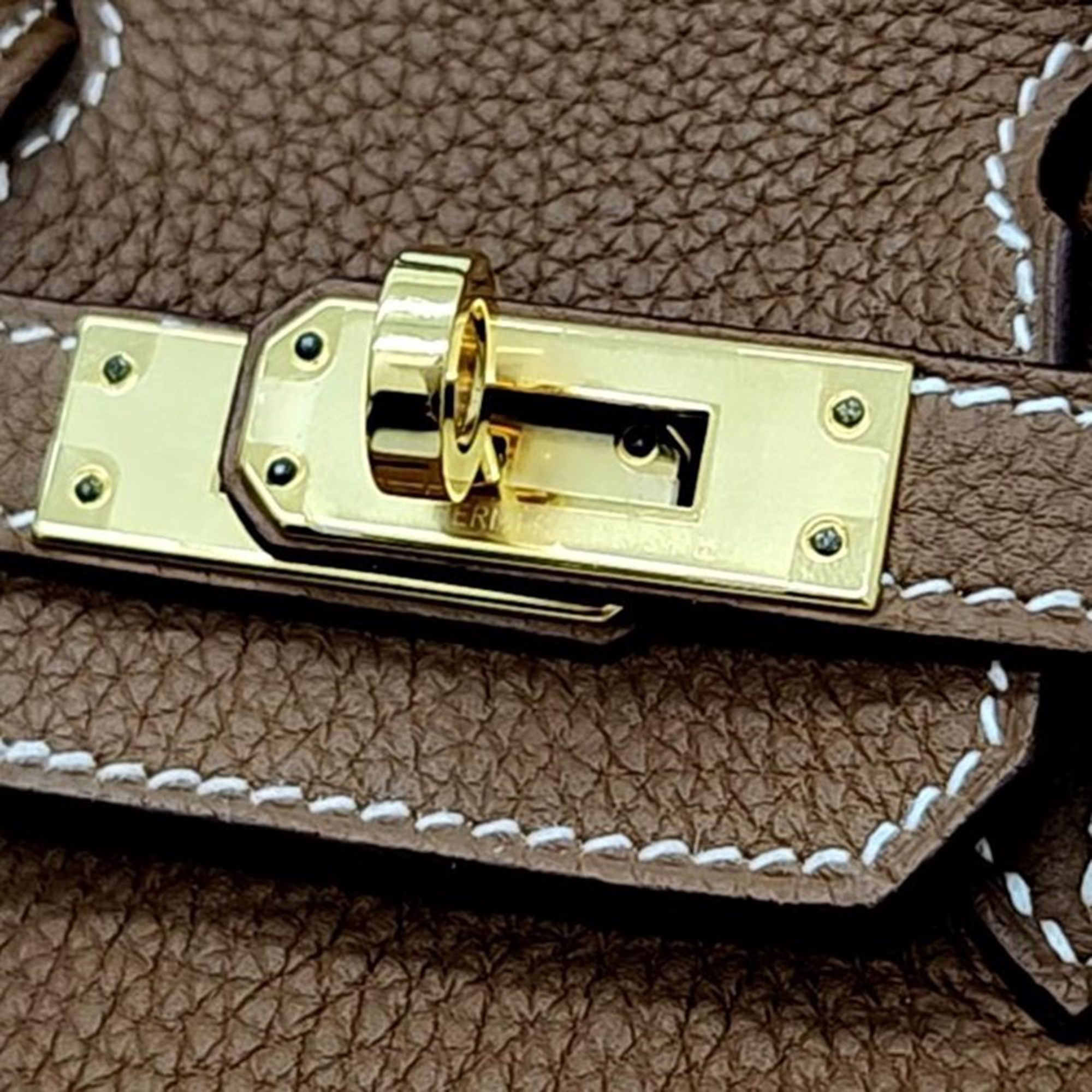 Hermes Brown Leather Birkin 25 (D)
