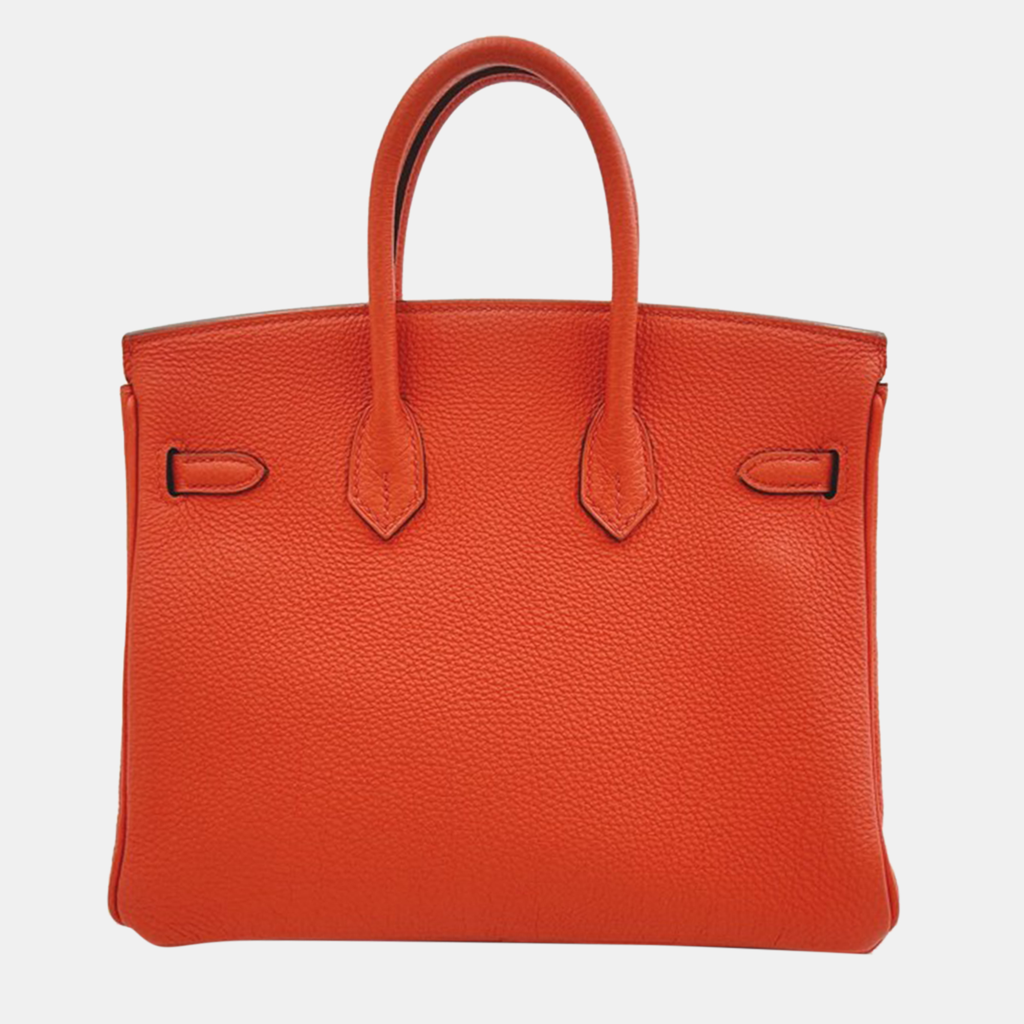 Hermes Orange Leather Birkin 25 (T)