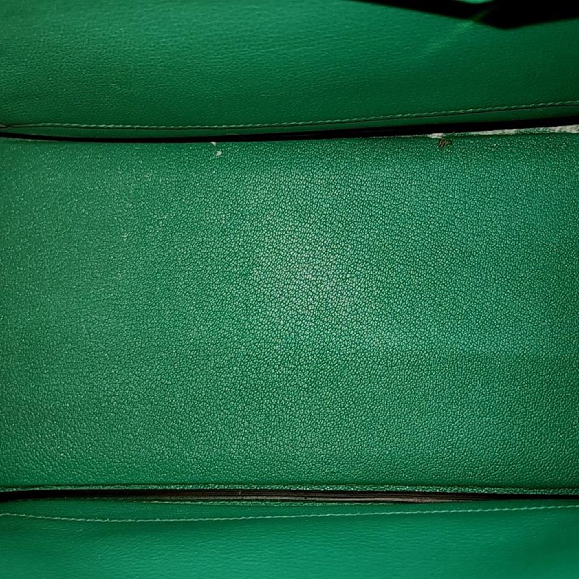 Hermes Birkin Green Leather 30 ( C )