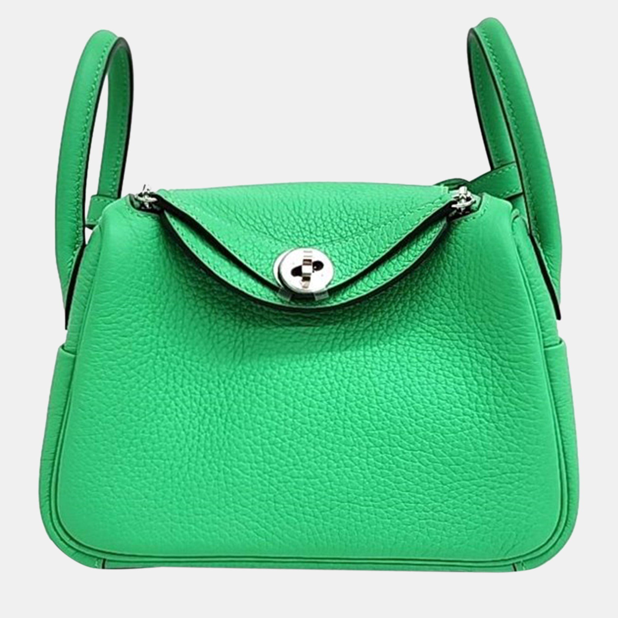 Hermes Green Leather Lindy 19 (B)