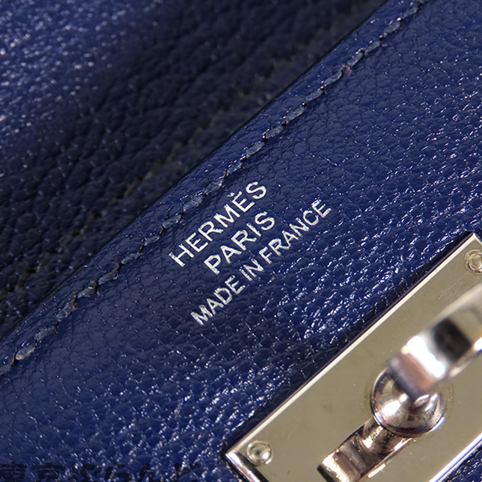 Hermes Blue Kelly Depliant Medium Wallet