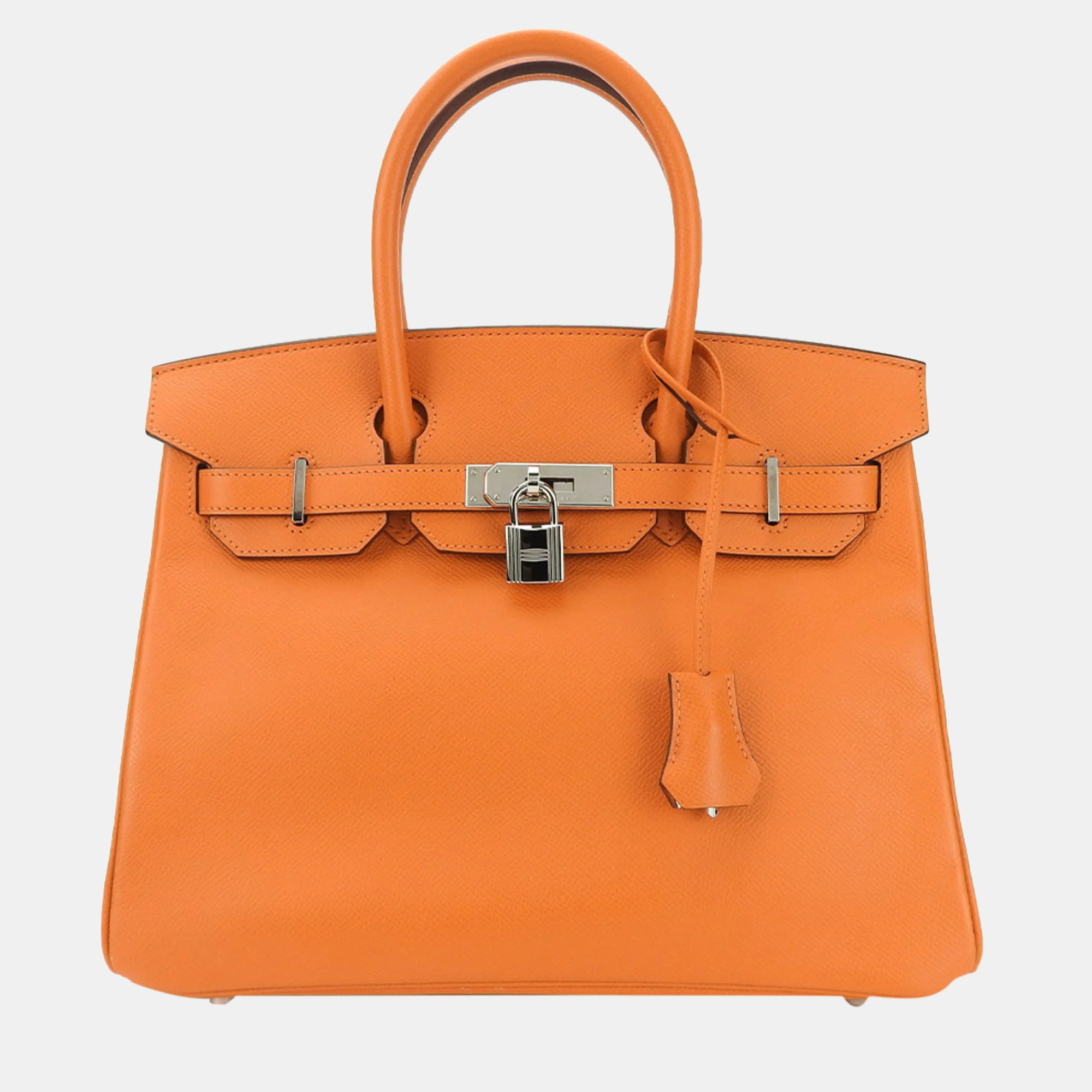 Hermes handbag birkin 30 orange n stamp vaux epson leather ladies hermes birkin30 hand bag