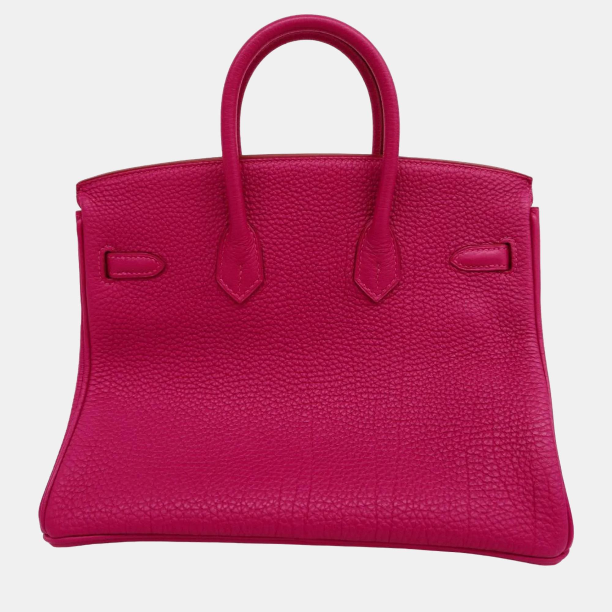 Hermes Tosca Togo Leather Birkin 25 Tote Bag