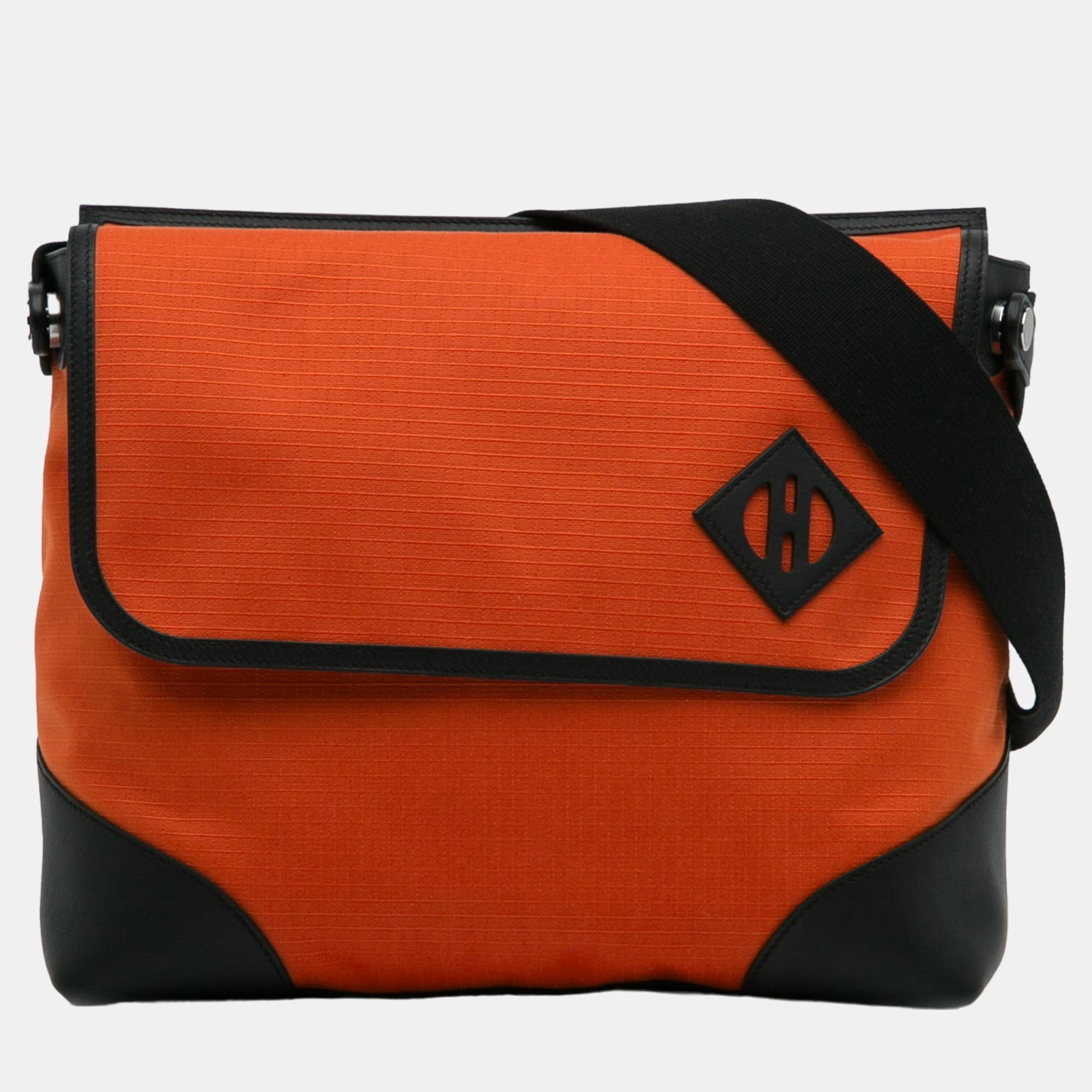 Hermes orange allback messenger bag