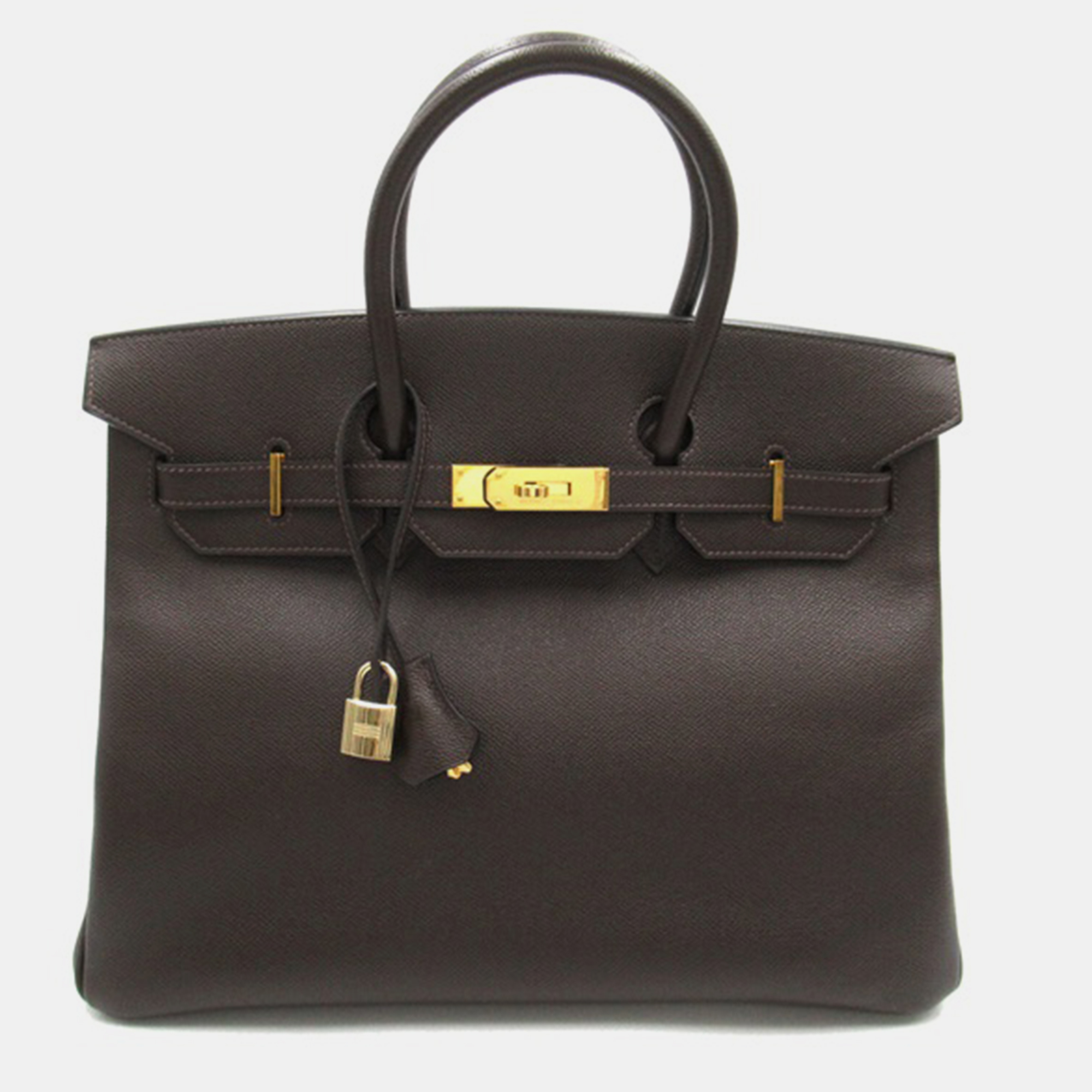 Hermes brown leather epsom birkin 35 bag