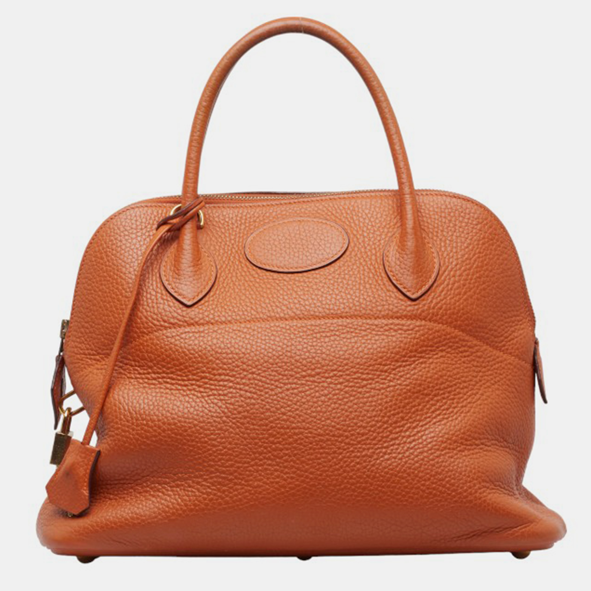 Hermes orange leather clemence bolide 31 bag