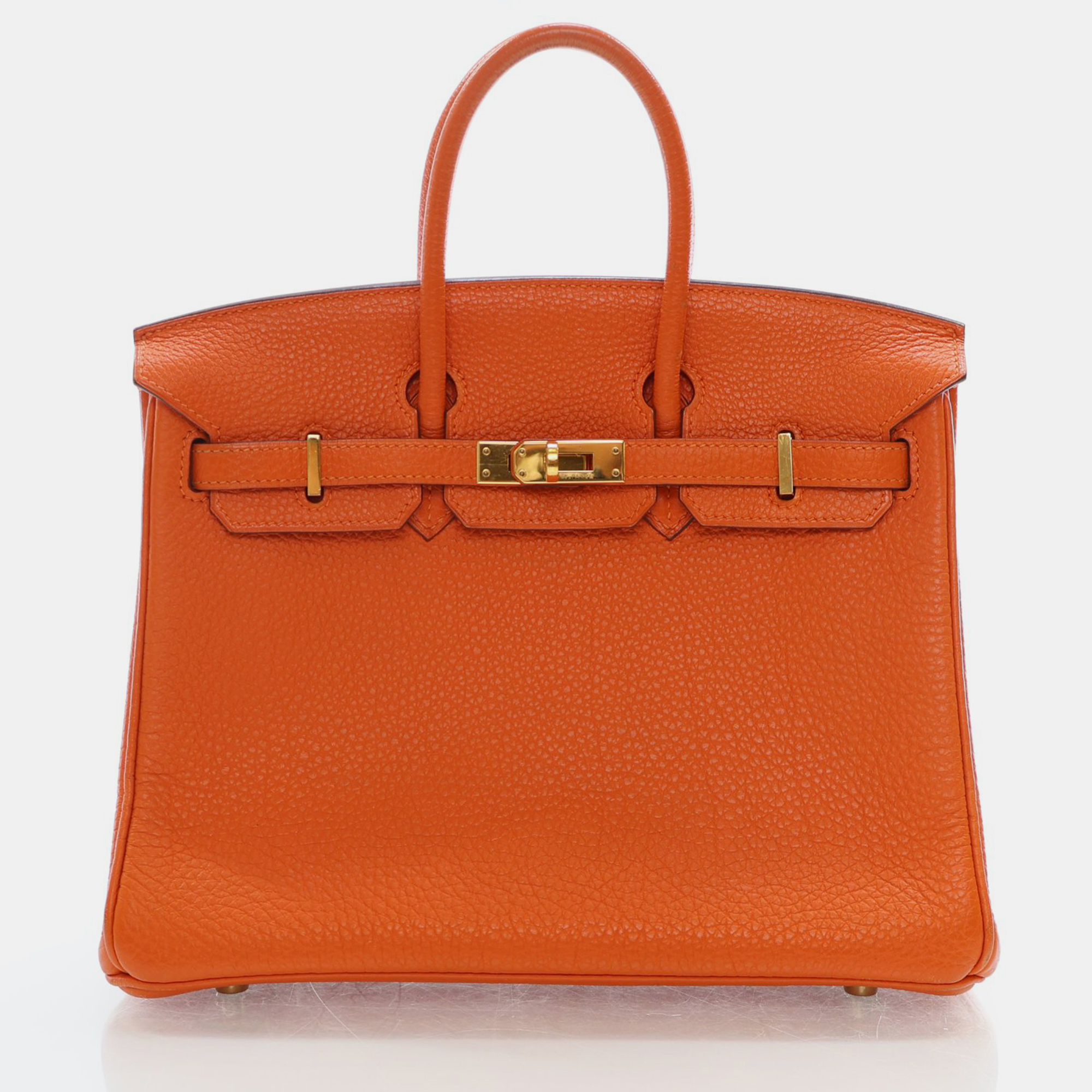 Hermes orange togo ghw birkin 25 handbag
