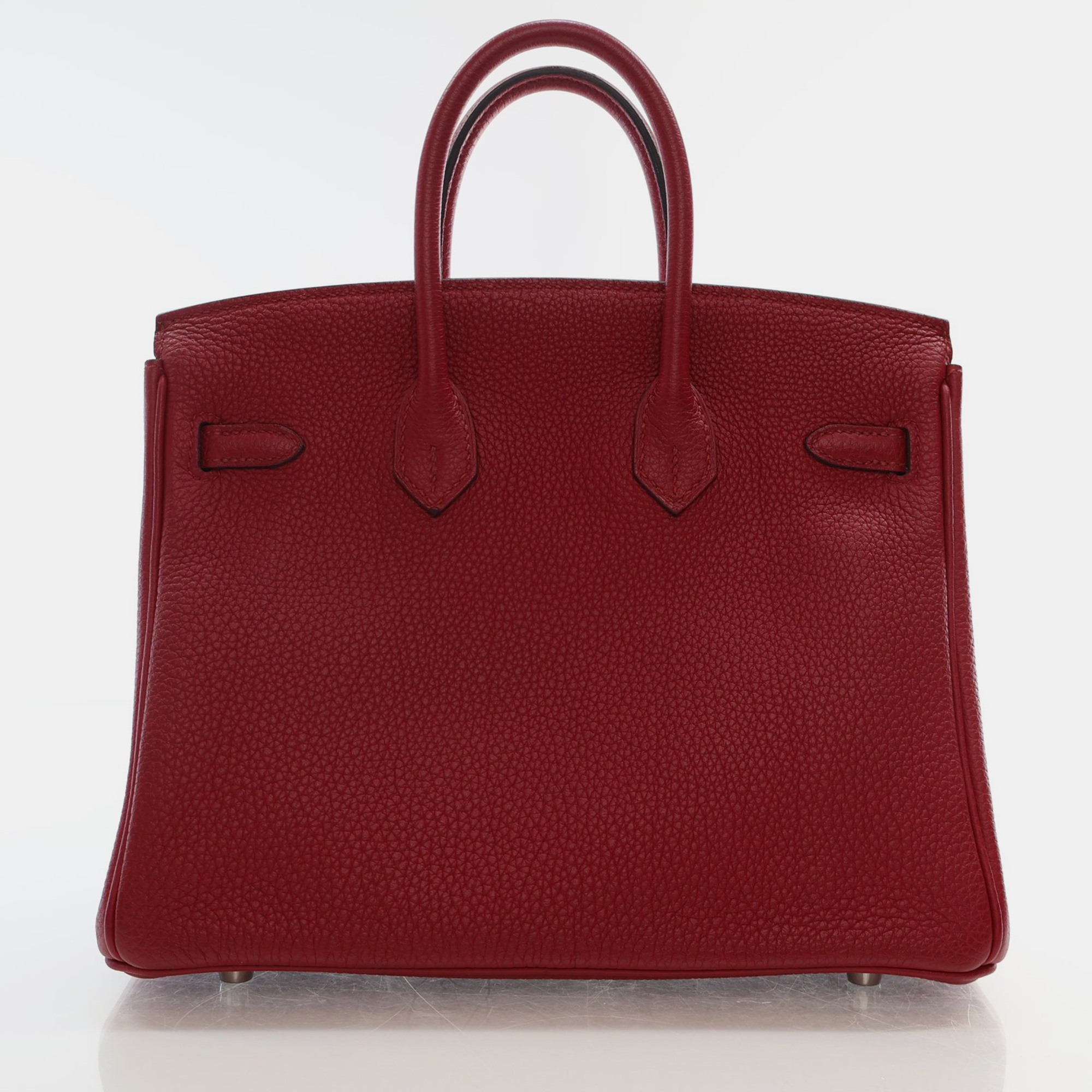 Hermes Rouge Grenat Togo PHW Birkin 25 Handbag