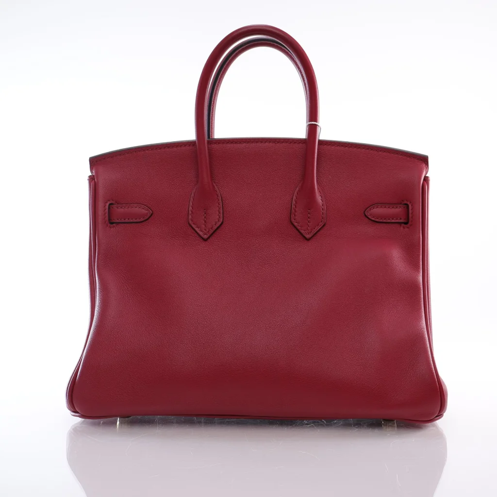 Hermes Rouge Grenat Swift Birkin 25 Handbag