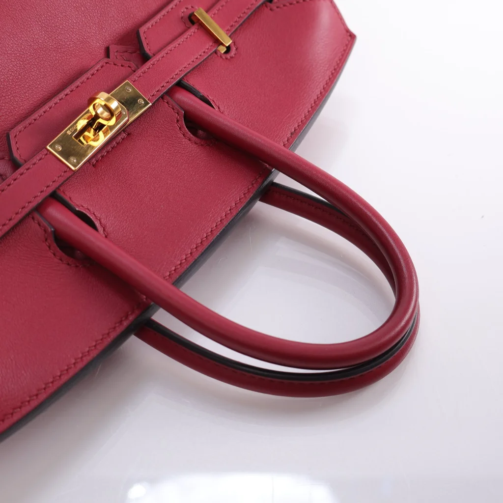 Hermes Rouge Grenat Swift Birkin 25 Handbag