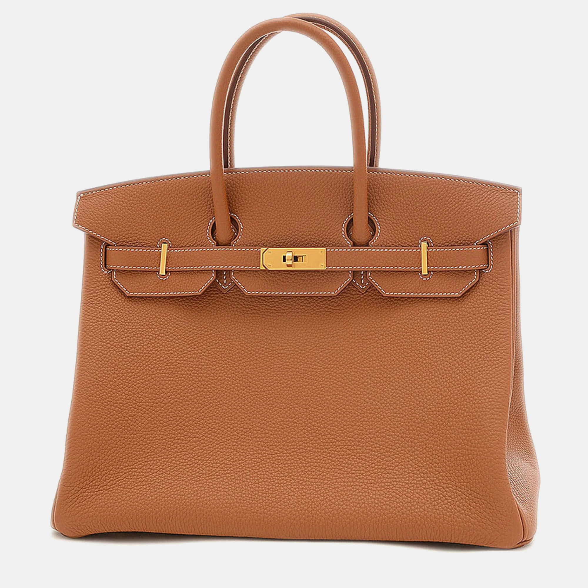 Hermes gold togo birkin 35 handbag