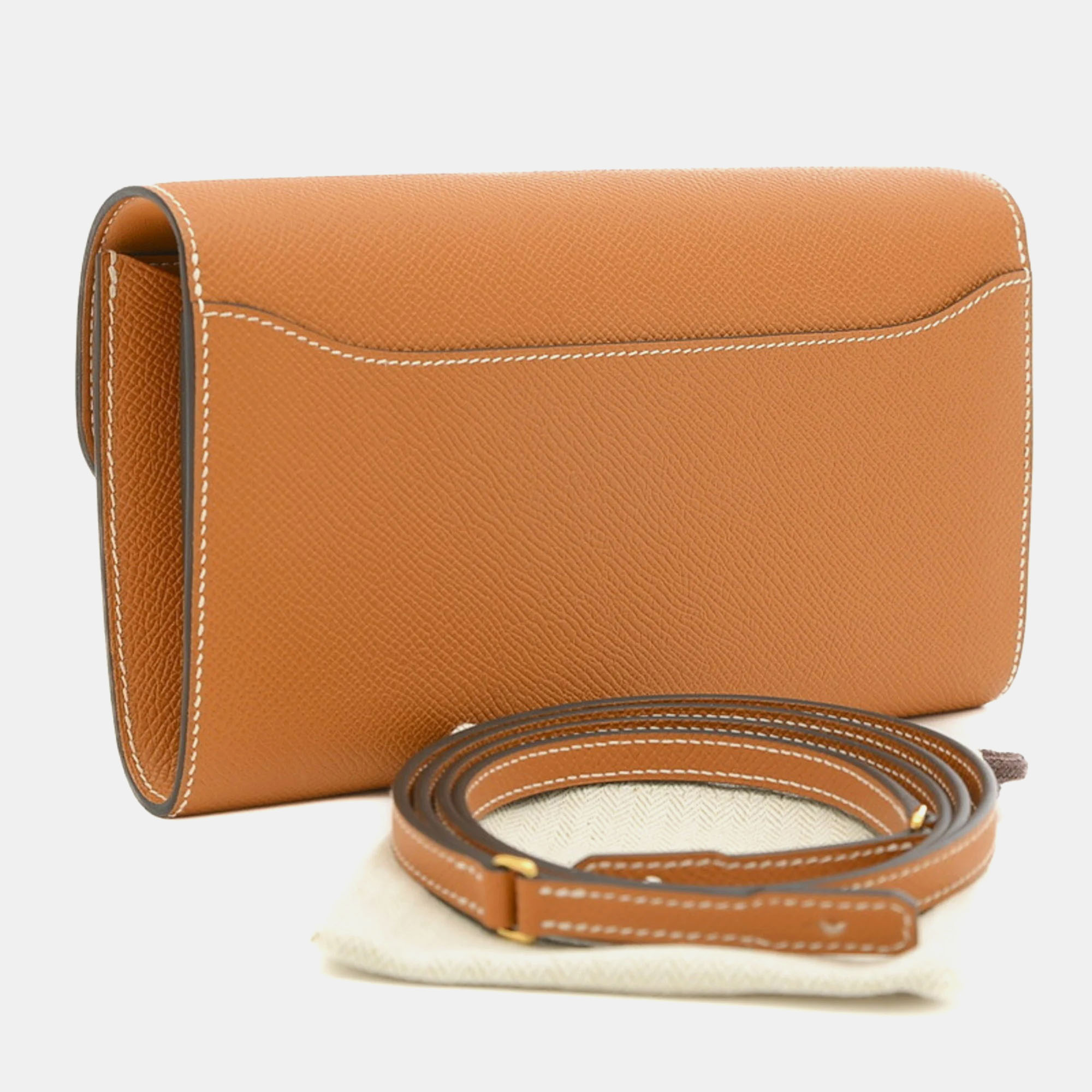 Hermes Toffee Epsom Leather Constance To-Go Wallet