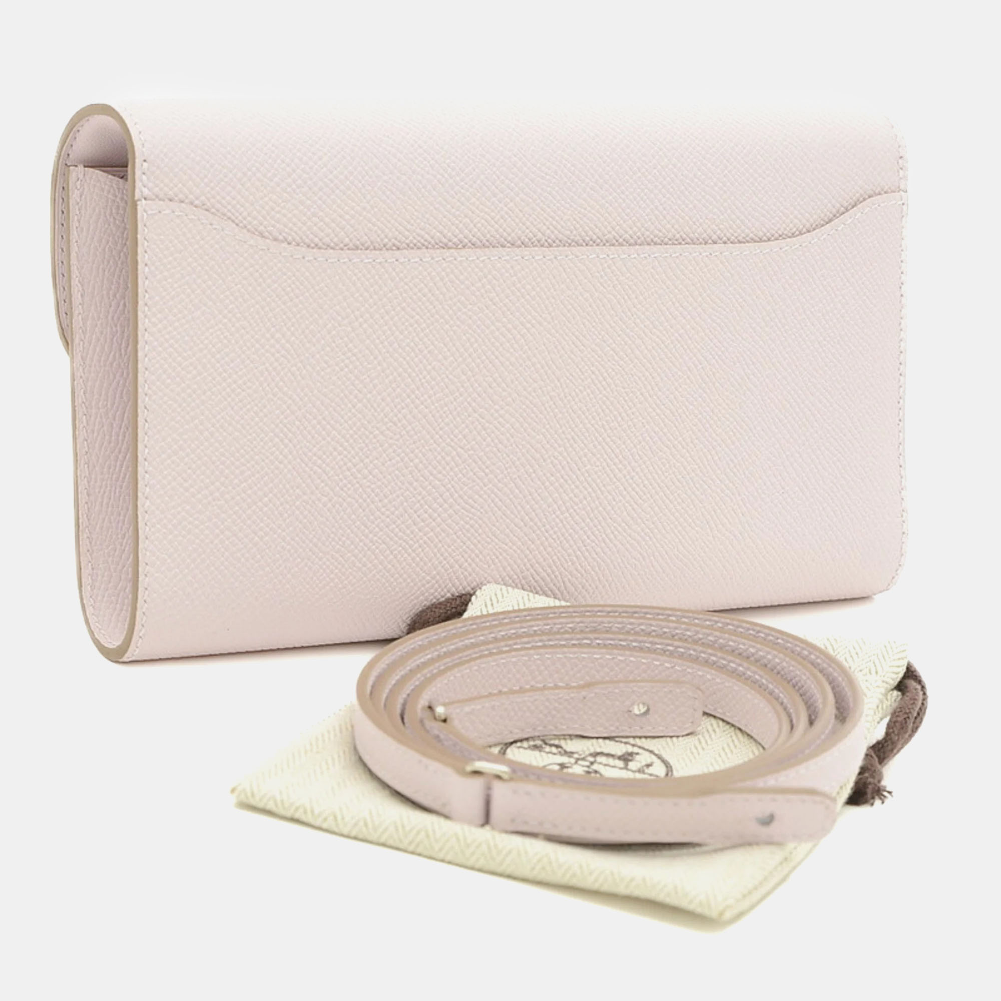 Hermes Pink Epsom Leather Constance To-Go Wallet