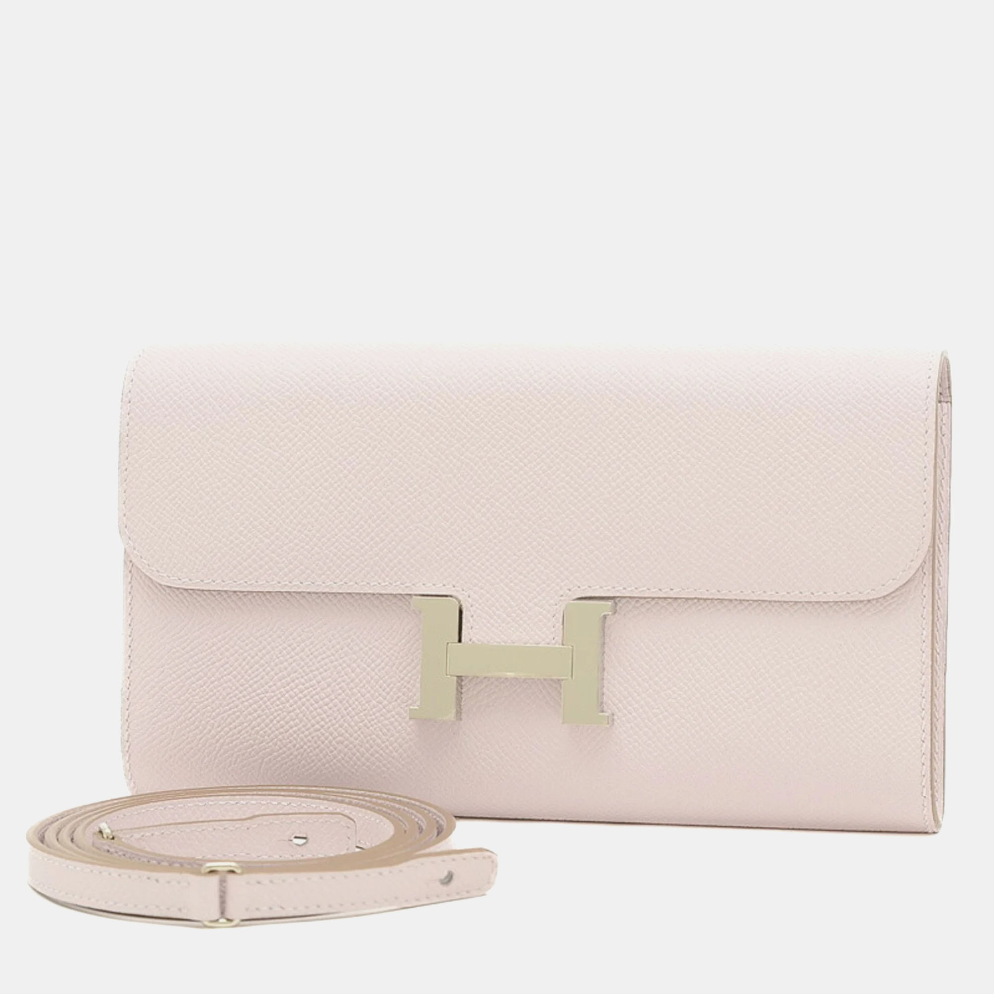 Hermes mauve pale epson b stamp constance to-go wallet