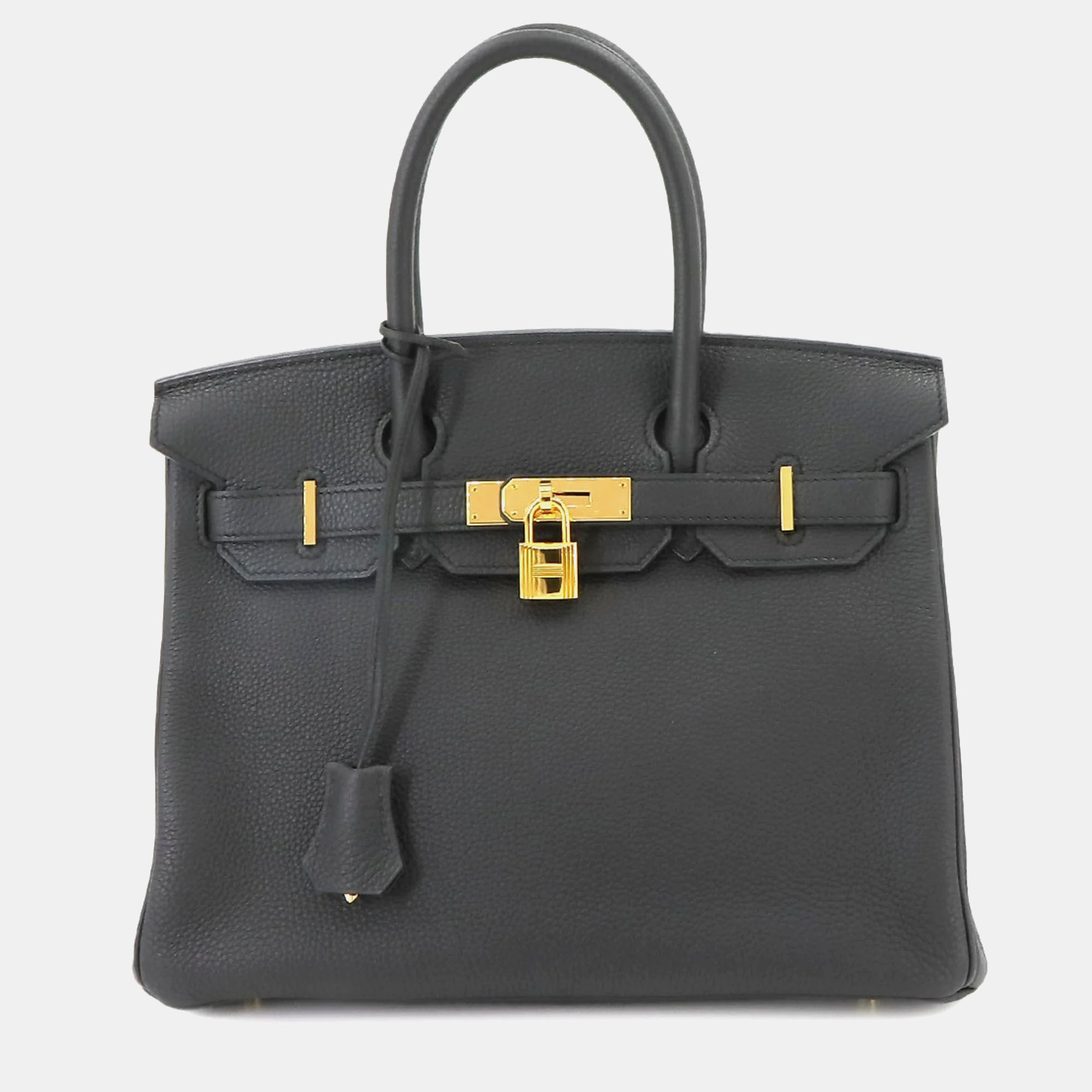 Hermes black togo birkin 30 handbag