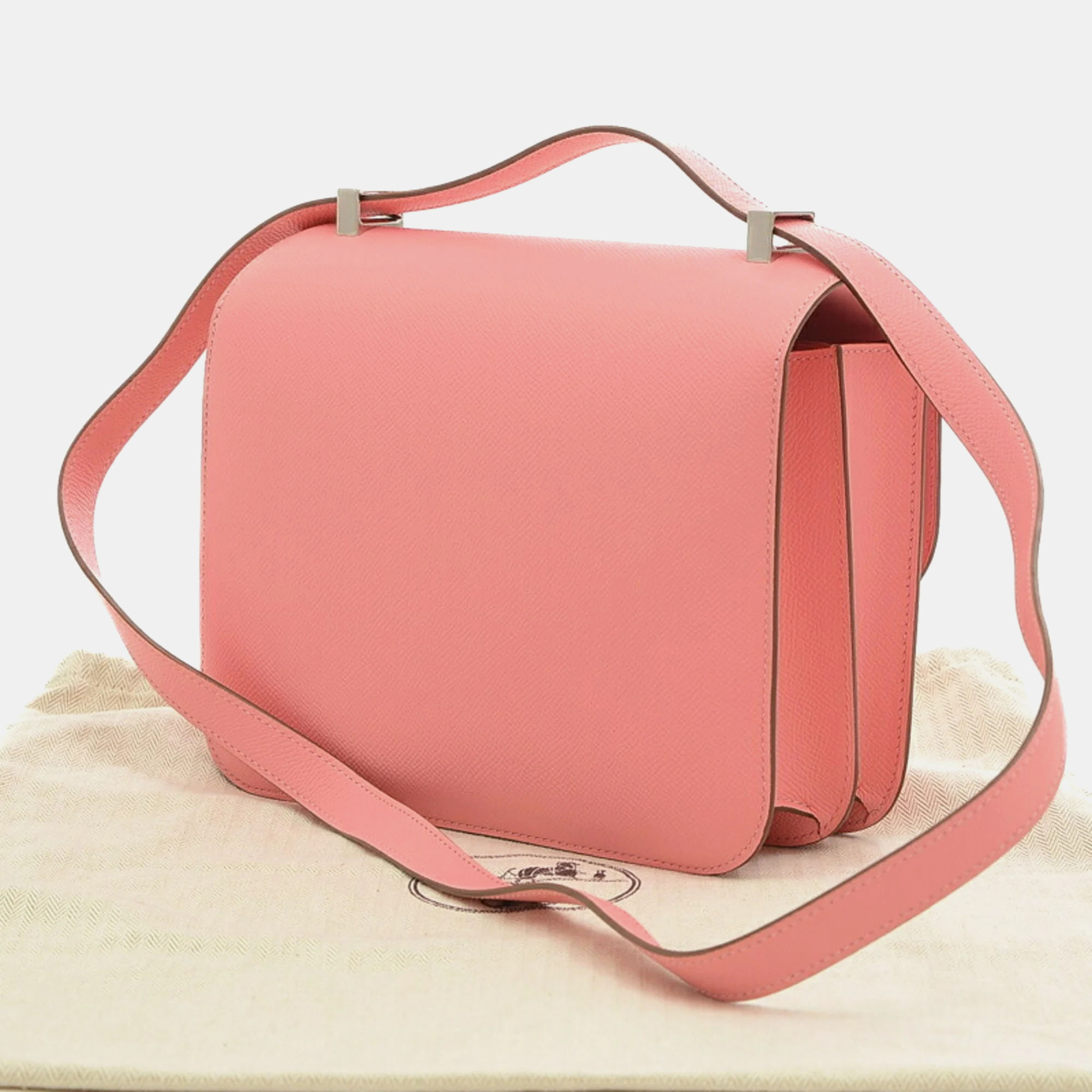 Hermes Rose Confetti Epson Constance 24 Shoulder Bag