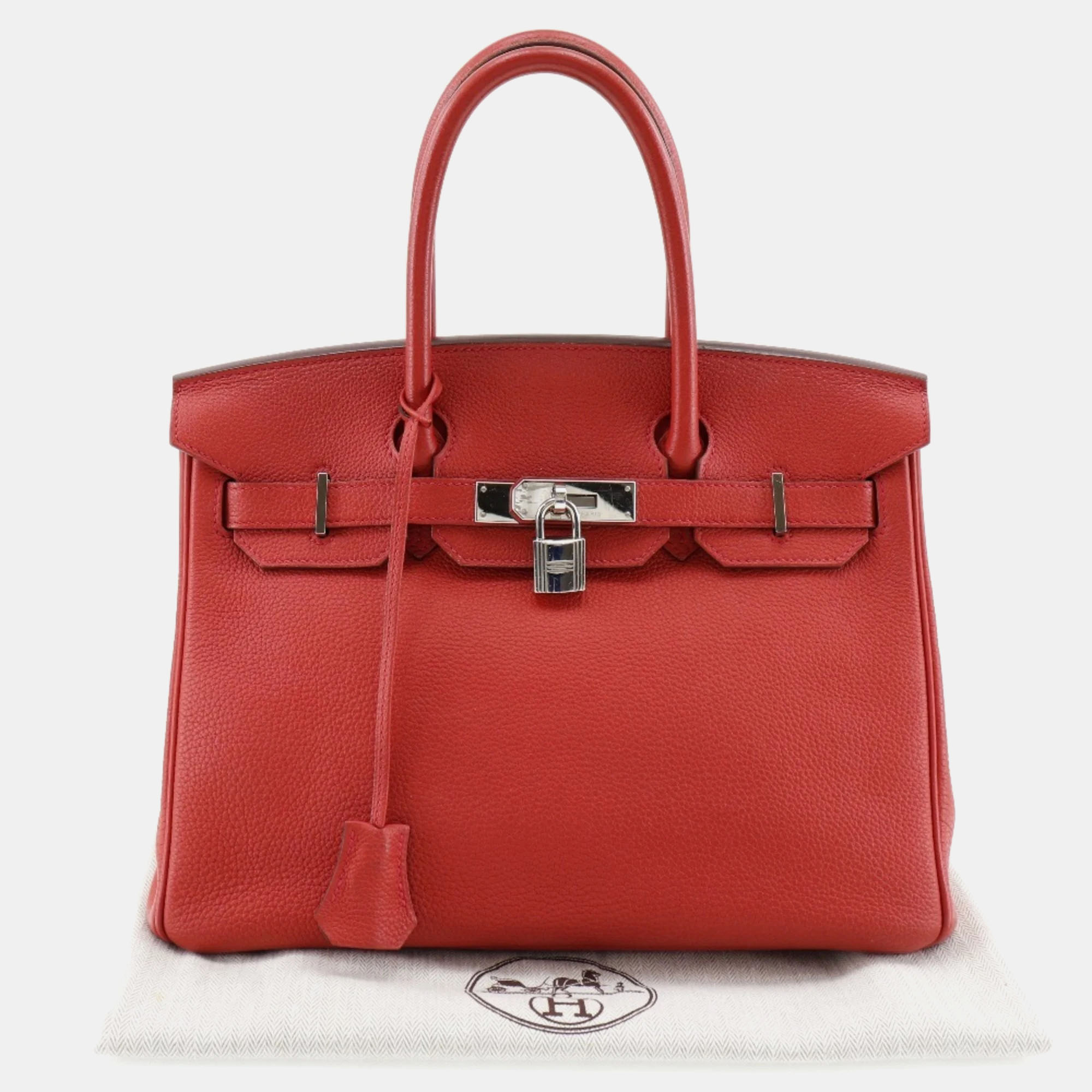 Hermes rouge togo birkin 30 handbag