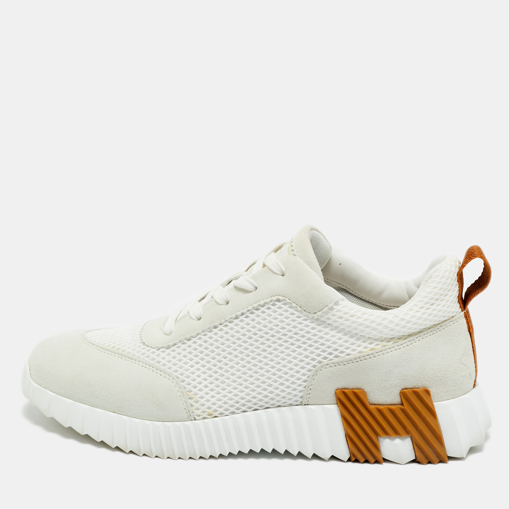 Hermes Grey/White Mesh and Suede Bouncing Low Top Sneakers Size
Hermes Grey/White Mesh and Suede Bouncing Low Top Sneakers Size