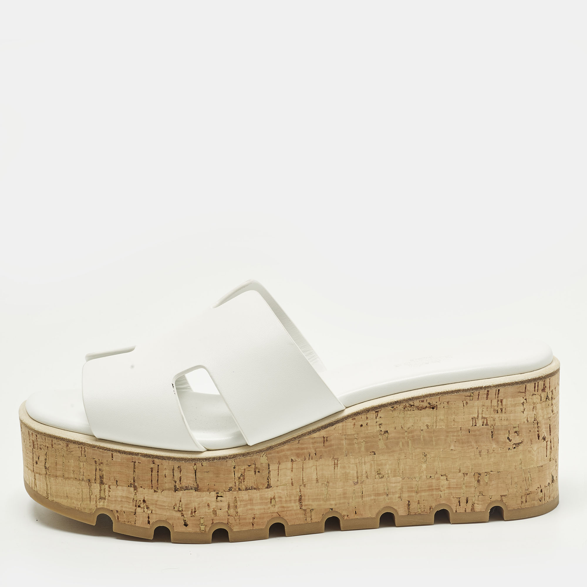 Hermes Eze Size White Leather Wedge Sandals
Hermes Eze Size White Leather Wedge Sandals