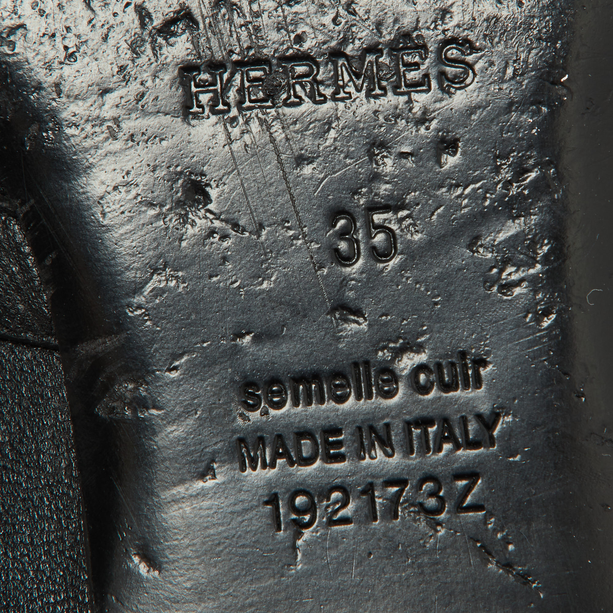 Hermes Black Leather Oz Mules Size 35