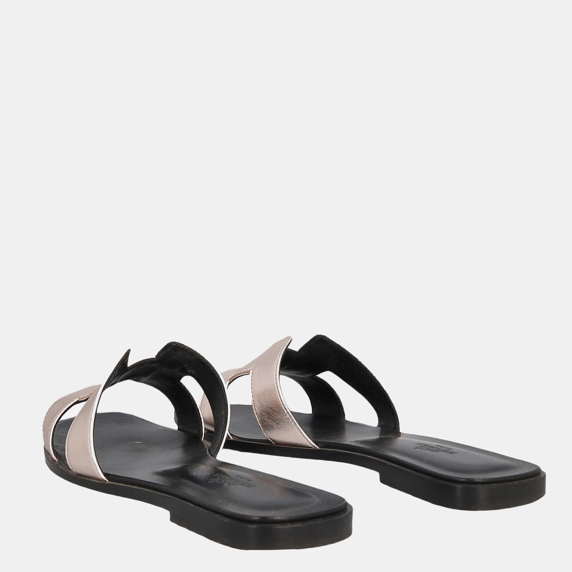 Hermès Women's Leather Slippers - Gold - EU 38.5