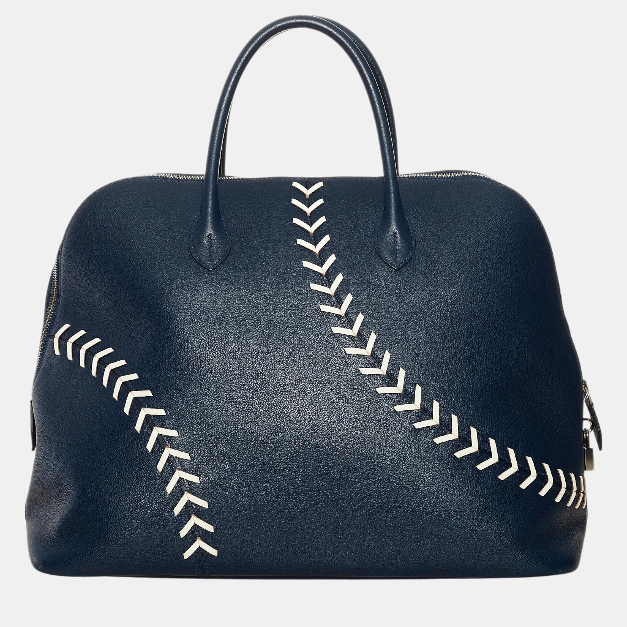 Hermes Blue Baseball Bolide Bag