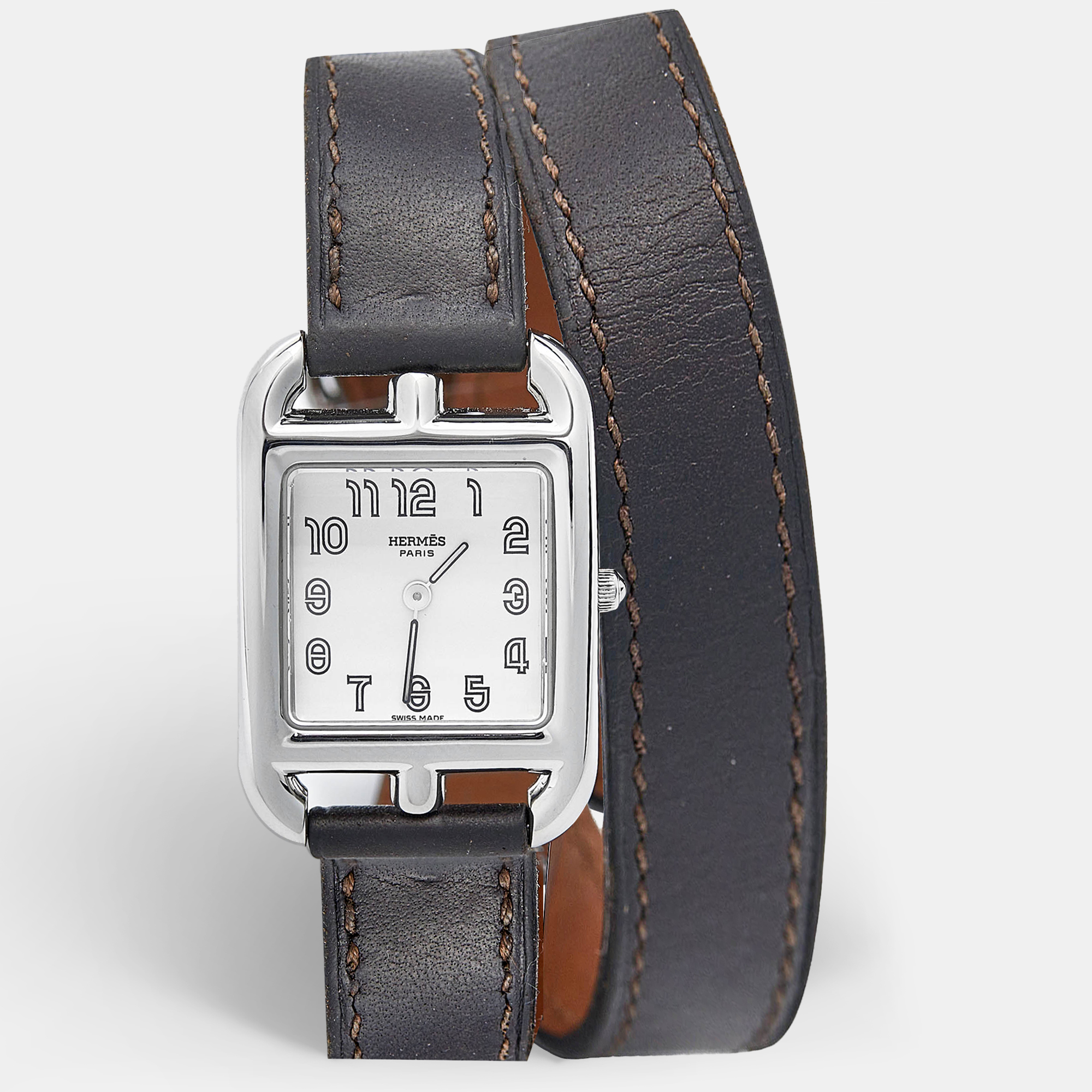 Hermes Silver Dial Stainless Steel Leather Cape Cod CC1.210 Unisex Wristwatch, Brown
Hermes Silver Dial Stainless Steel Leather Cape Cod CC1.210 Unisex Wristwatch, Brown