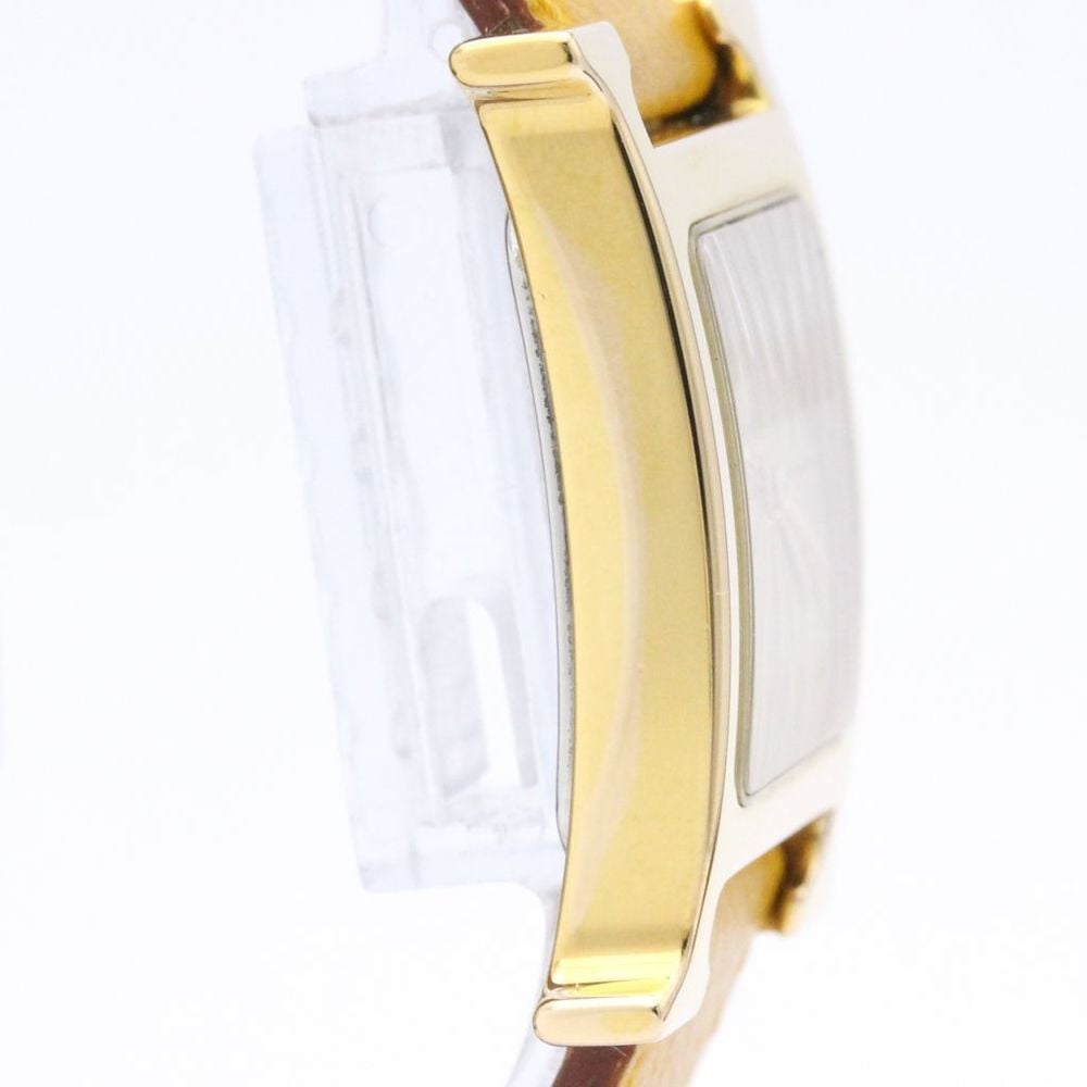 Hermes Gold Yellow Gold Plated Stainless Steel H Heuer HH1.501 Quartz Women's Wristwatch 26 Mm