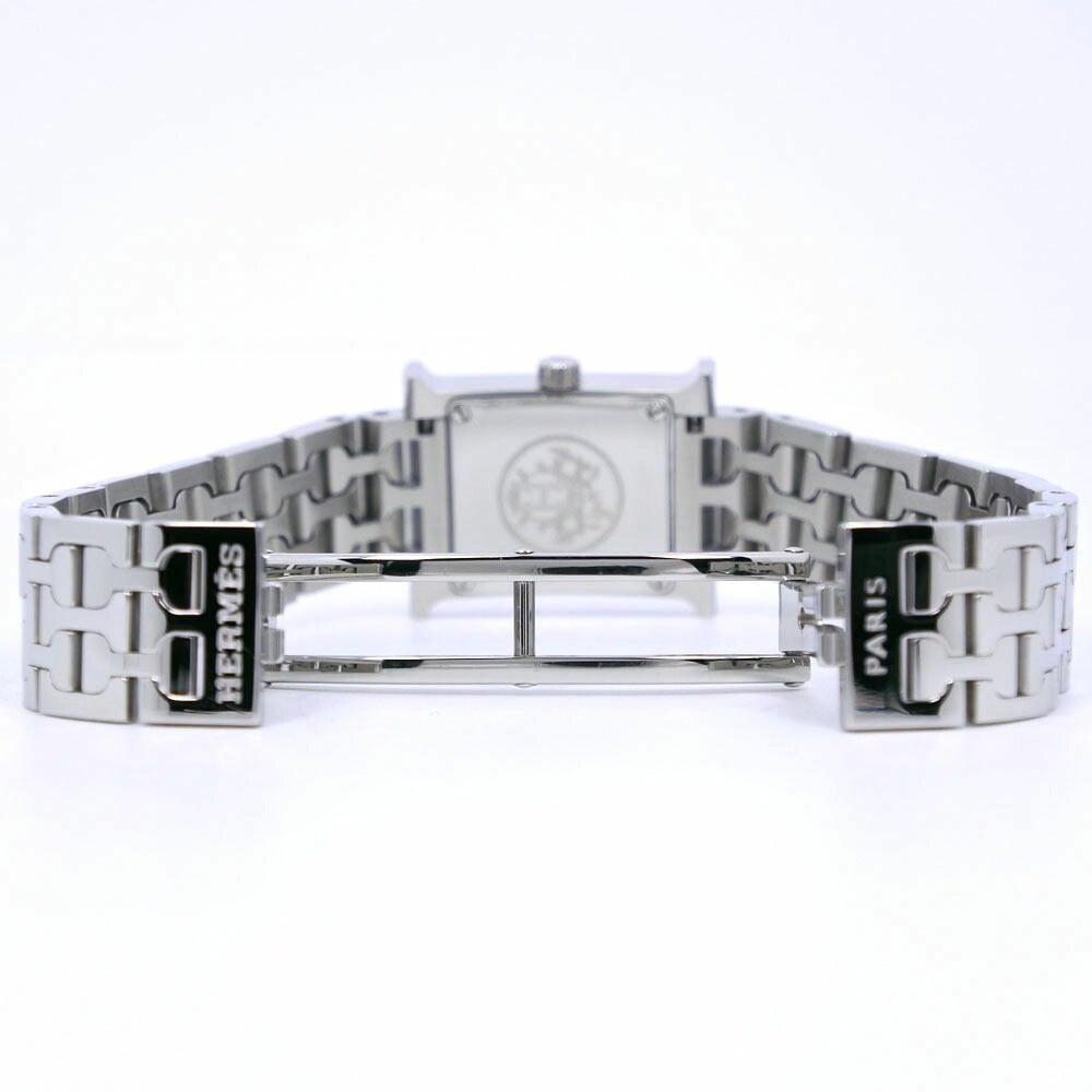 Hermes White Stainless Steel H HH1.110 Quartz Women's Wristwatch 17 Mm