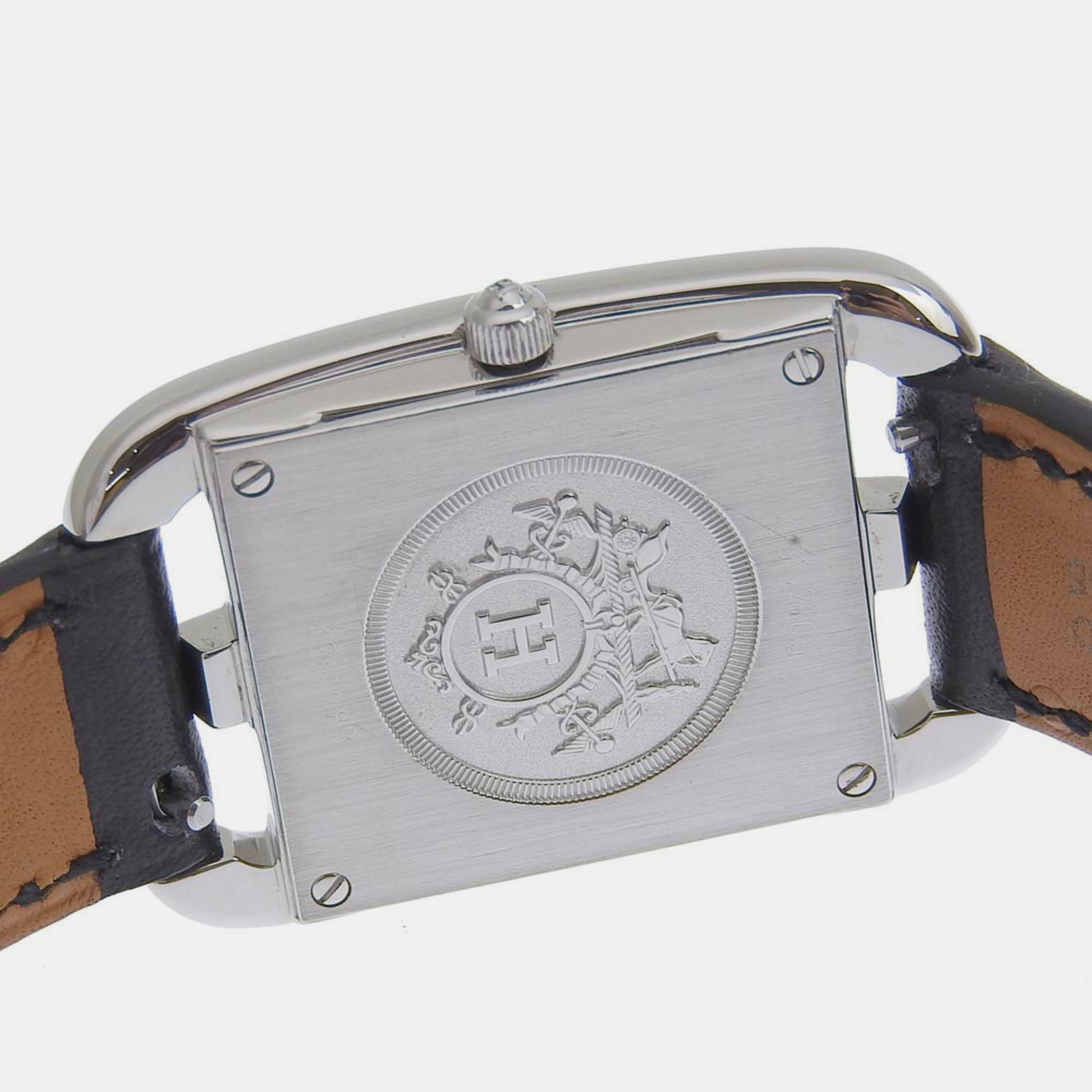 Hermes Silver Stainless Steel Cape Cod CC1 210 Quartz Women's Wristwatch 23 Mm