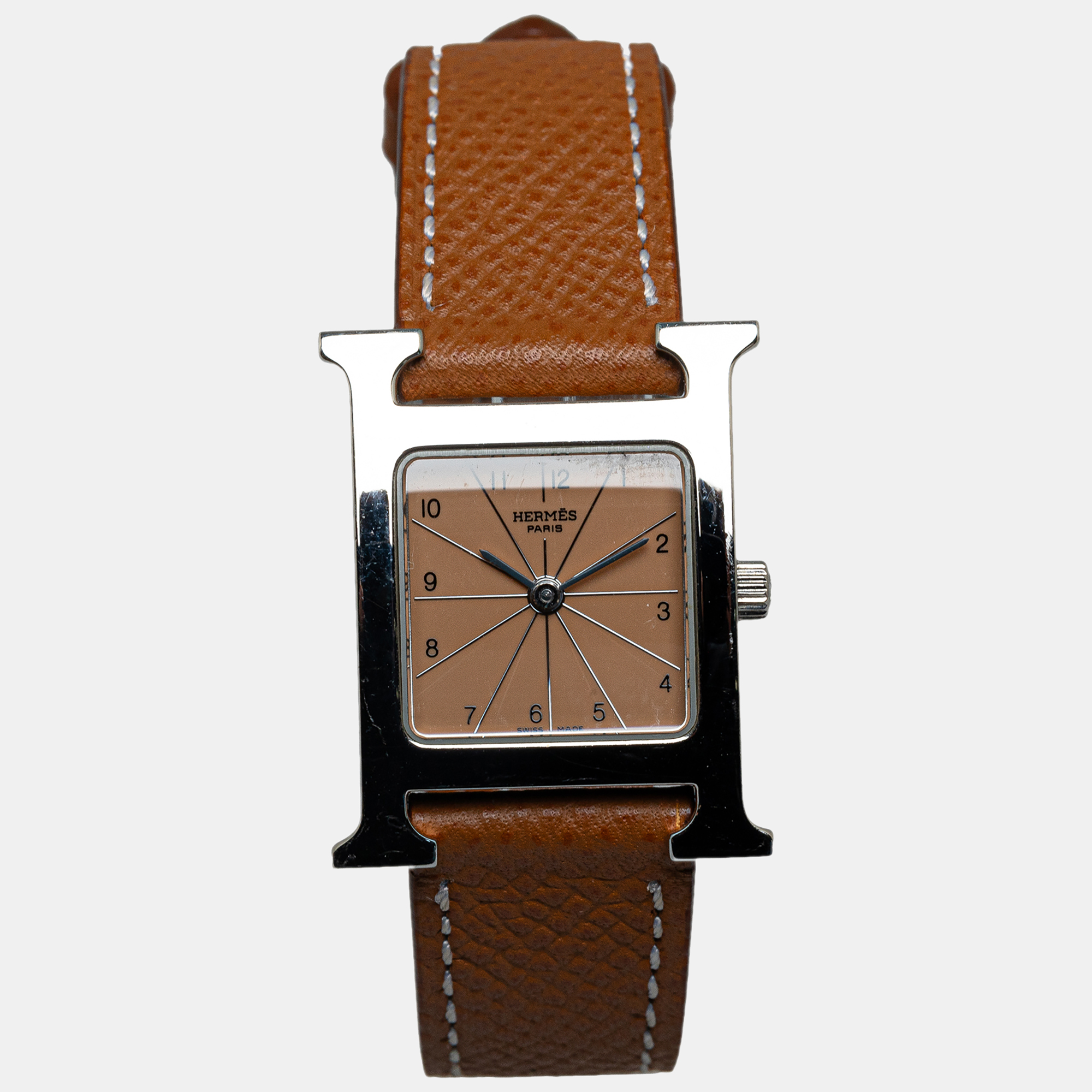 

Hermes Quartz Heure H Watch, Brown