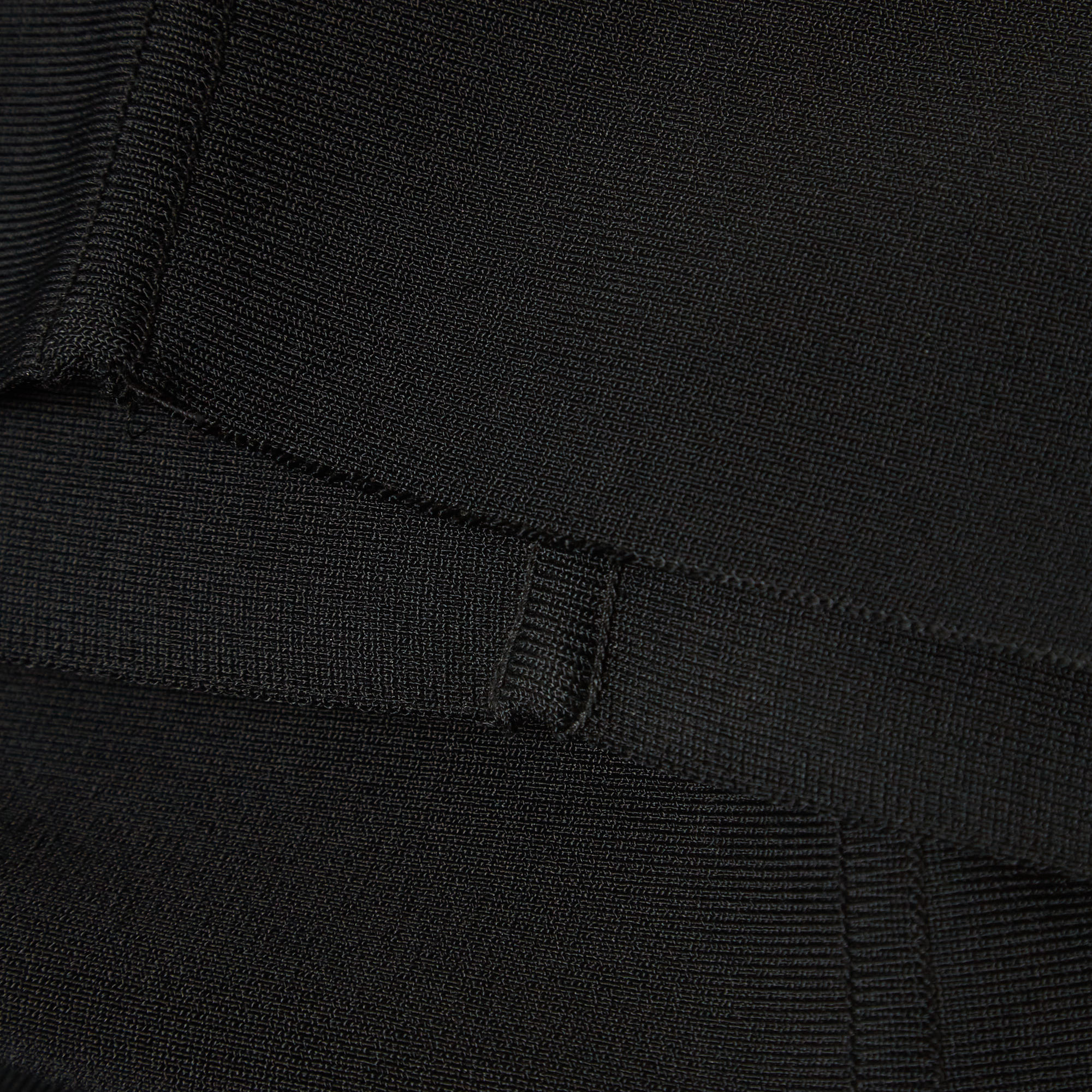 Herve L Leroux Vintage Black Stretch Knit Sleeveless Bodycon Dress S