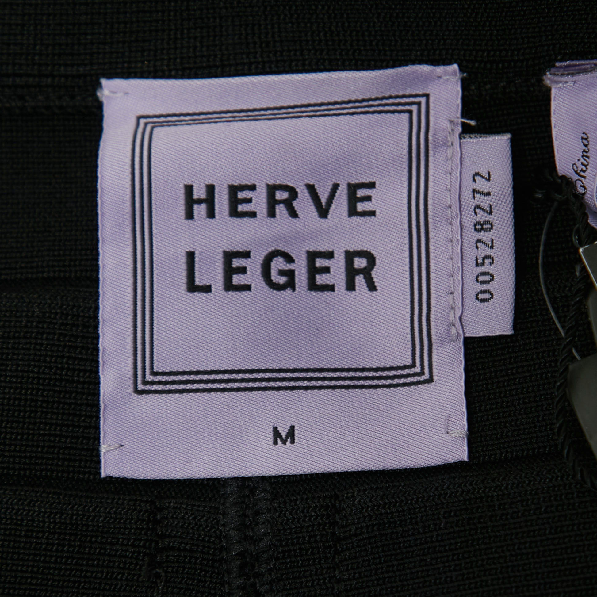 Herve Leger Black Knit Lace-Up Detail Mini Skirt M