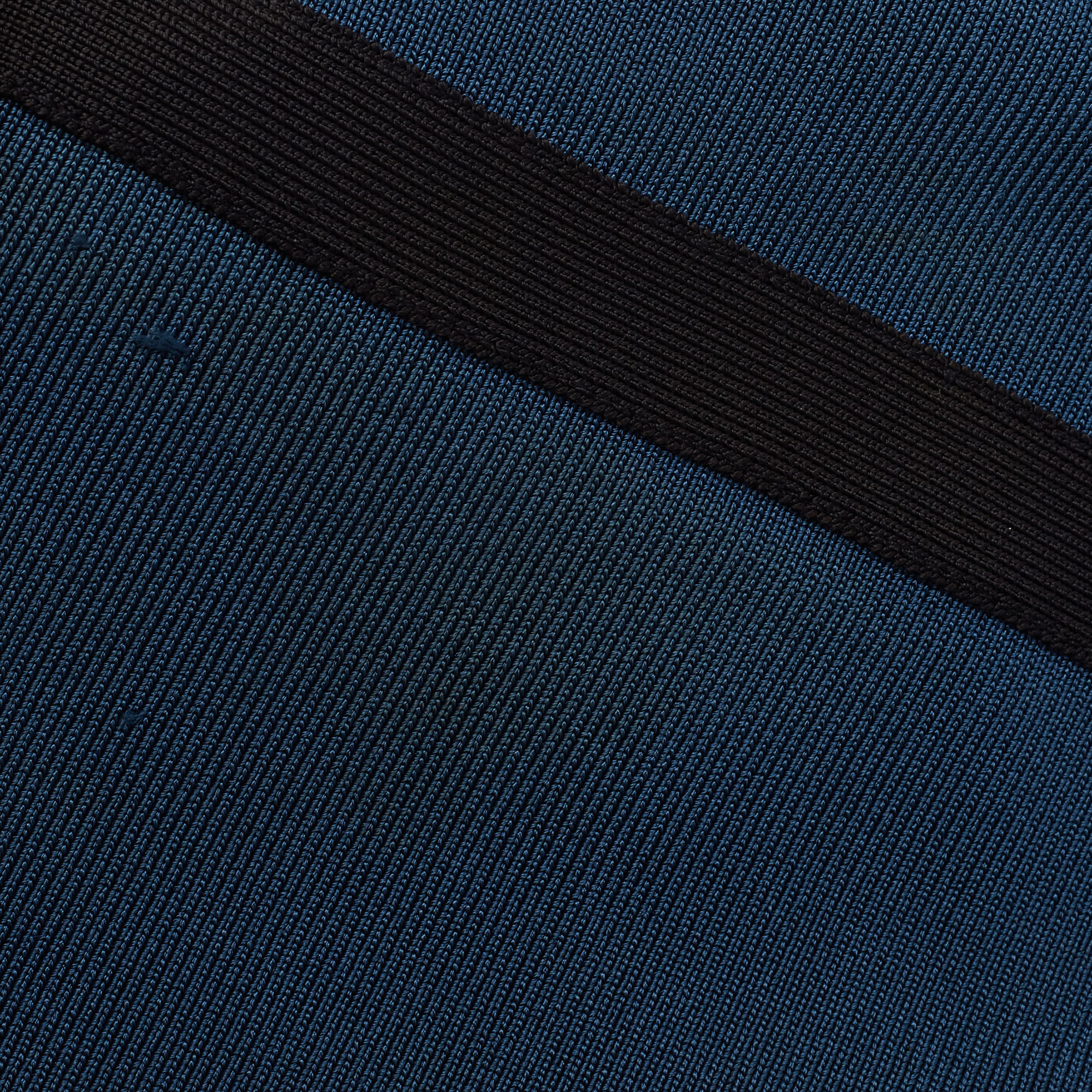 Herve Leger Blue/Black Knit Mini Skirt XS